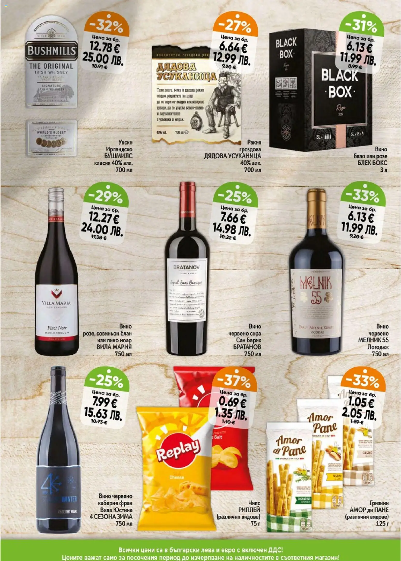 {H1} | Страница: 5 | Продукти: Чипс, Вино, Ракия