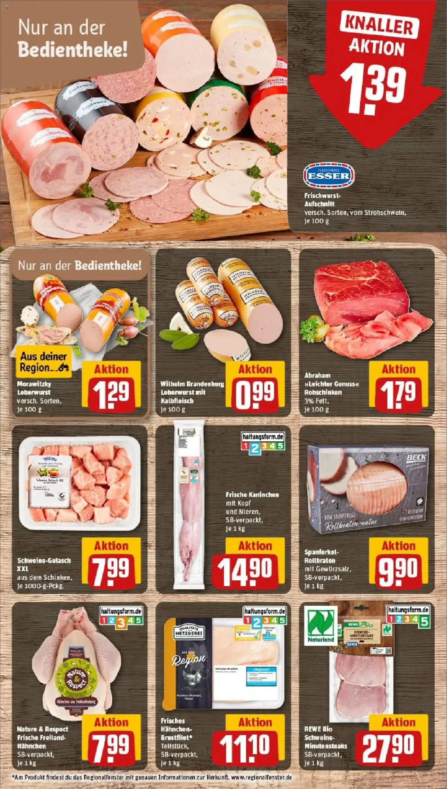 Rewe prospekt Düsseldorf / Derendorf	 – gültig ab 26.01.2026 | Seite: 8 | Produkte: Schweinegulasch, Hahnchen, Kaninchen, Morawitzky