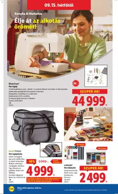 Lidl akciós ujság - amely érvényes a következő dátumtól: 11.09.2025 | Oldal: 50 | Termékek: Varrógép