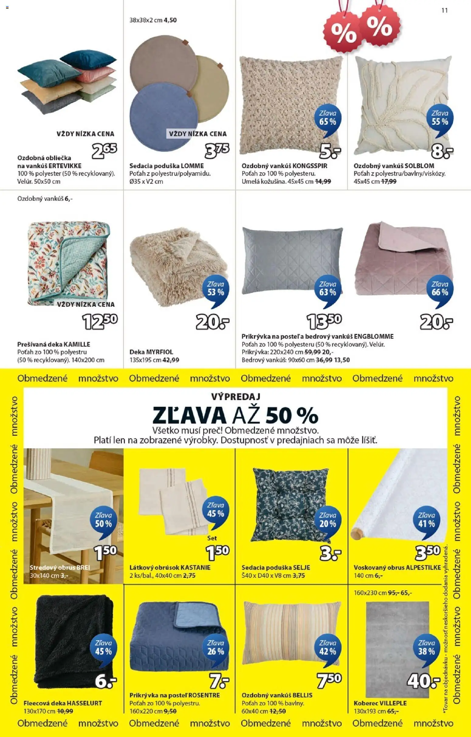 Nové JYSK akcie – leták je platný od 24.12.2025 | Strana: 11 | Produkty: Posteľ, Vankúš, Koberec, Prikrývka