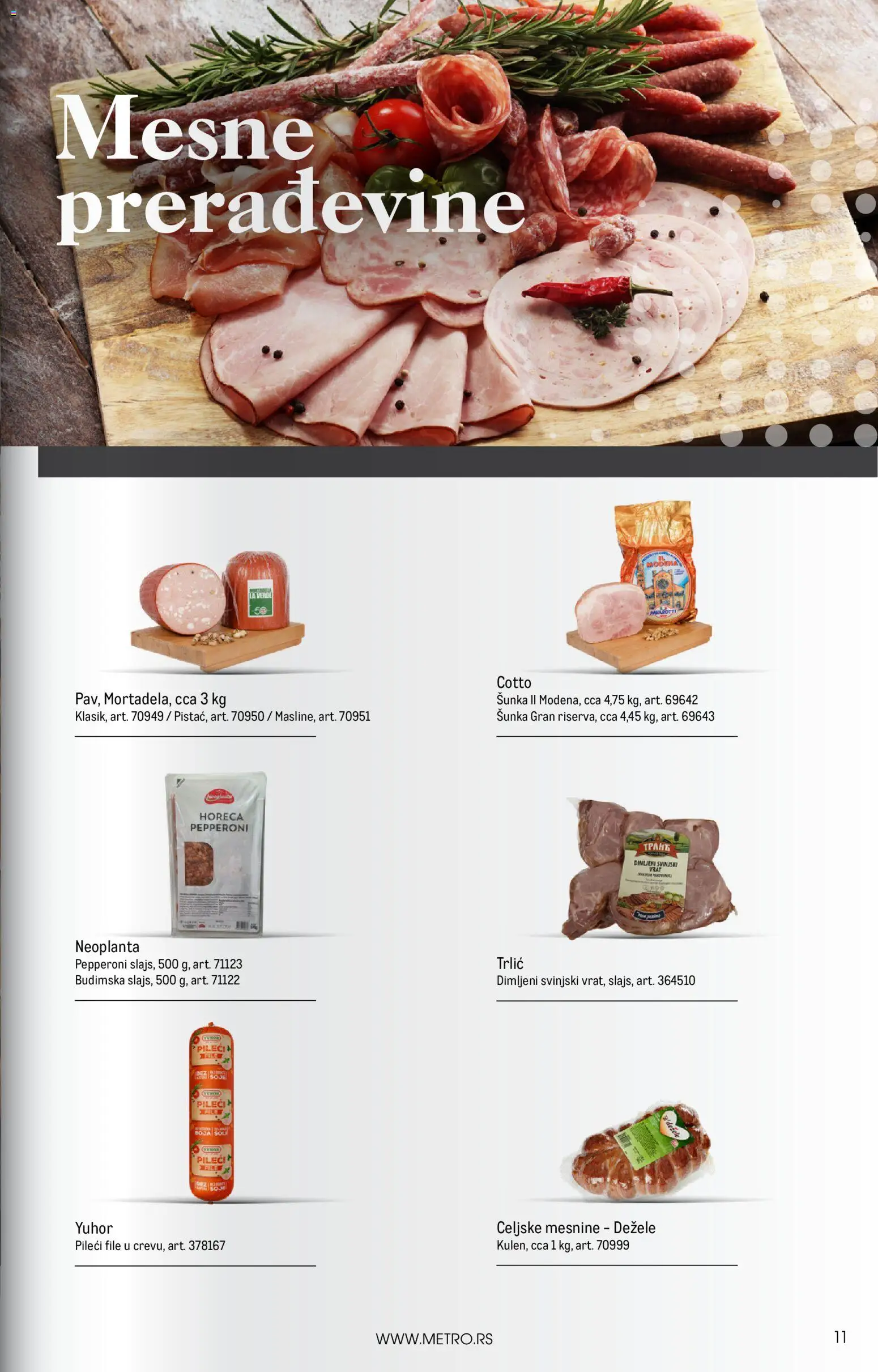 Metro katalog - važi od 01.11.2025 | Strana: 11 | Proizvode: Pileći file, Šunka