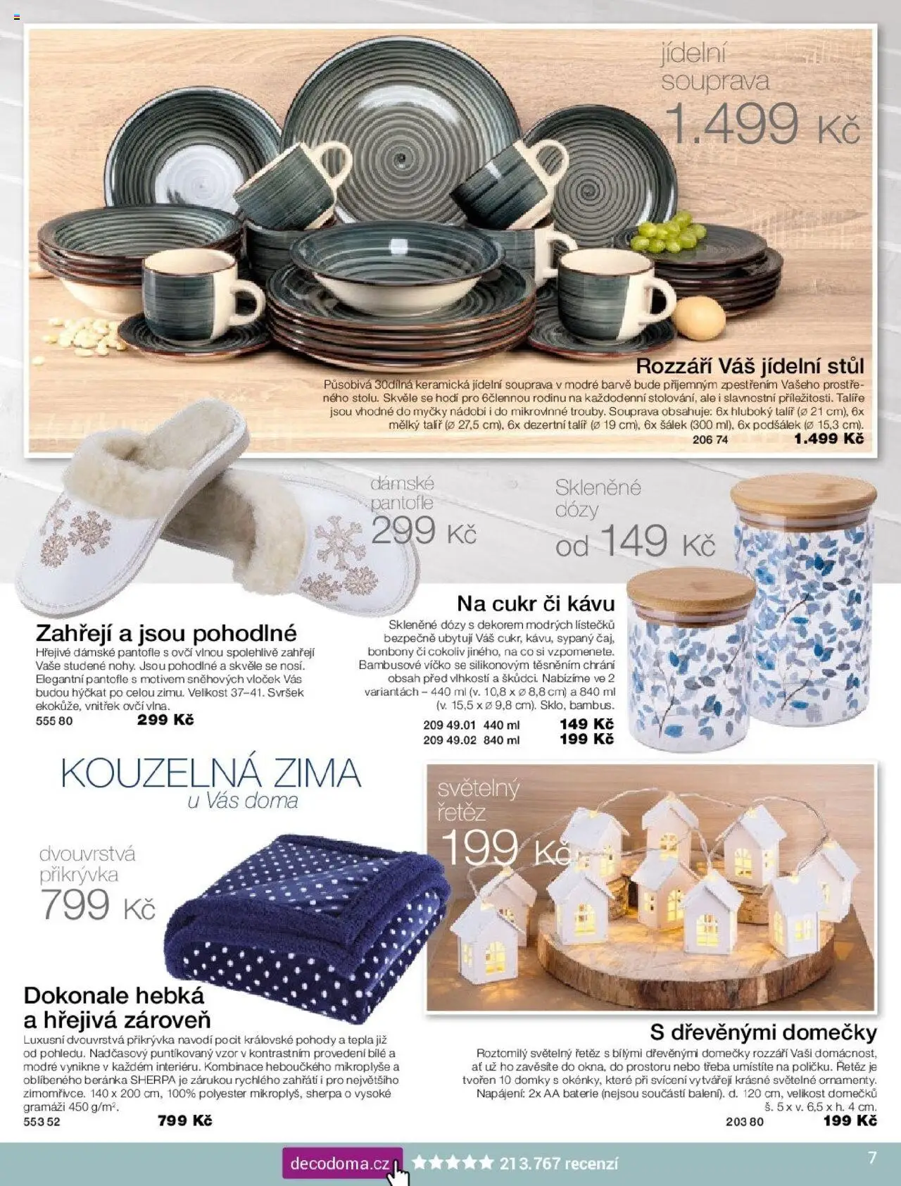 Decodoma katalog Vánoce 2025 od 09.10.2025 | Strana: 7 | Produkty: Dózy, Talíř, Světelný řetěz, Cukr
