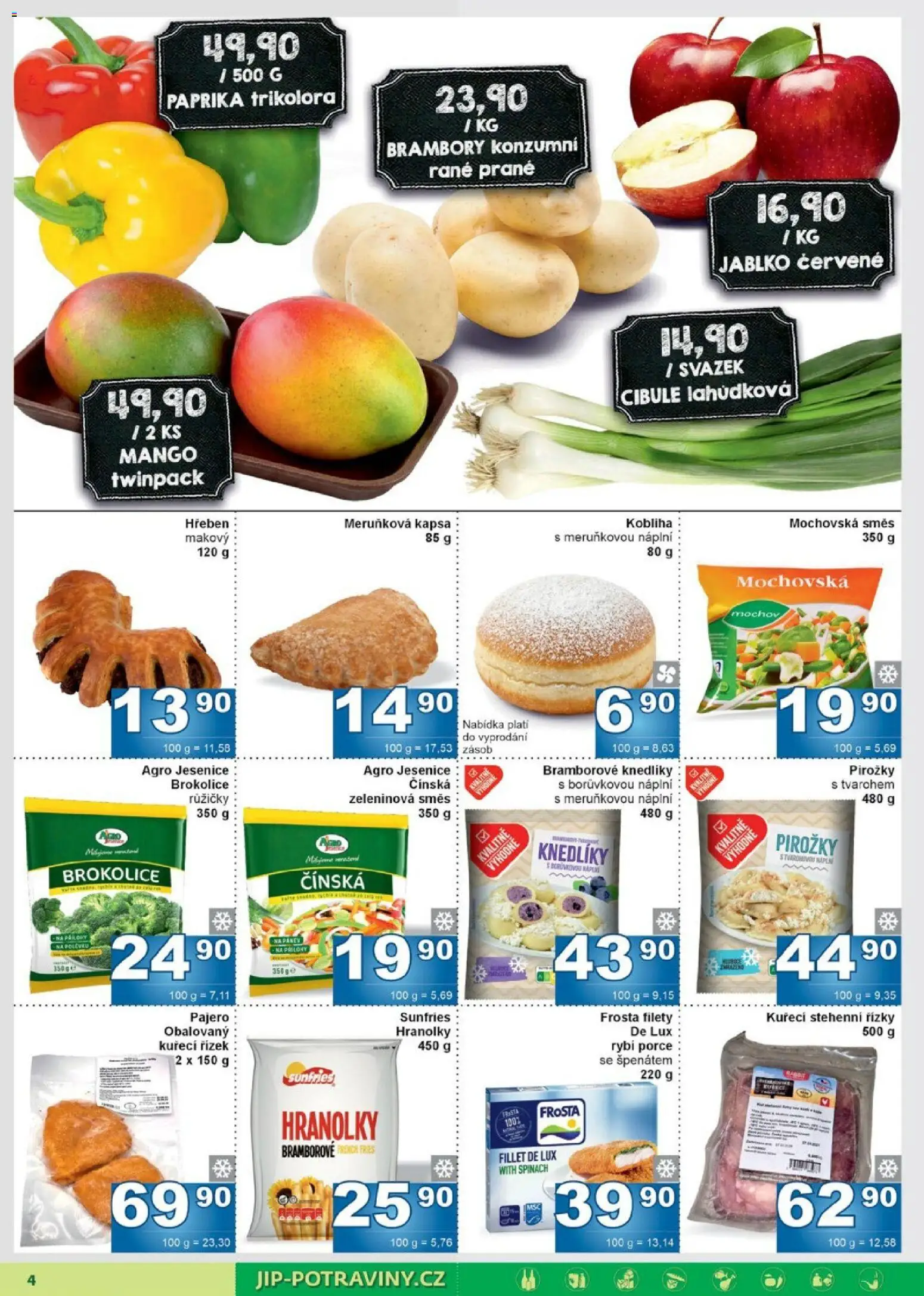 Jip leták od 22.04.2026 | Strana: 4 | Produkty: Mango, Paprika, Brambory, Hřeben