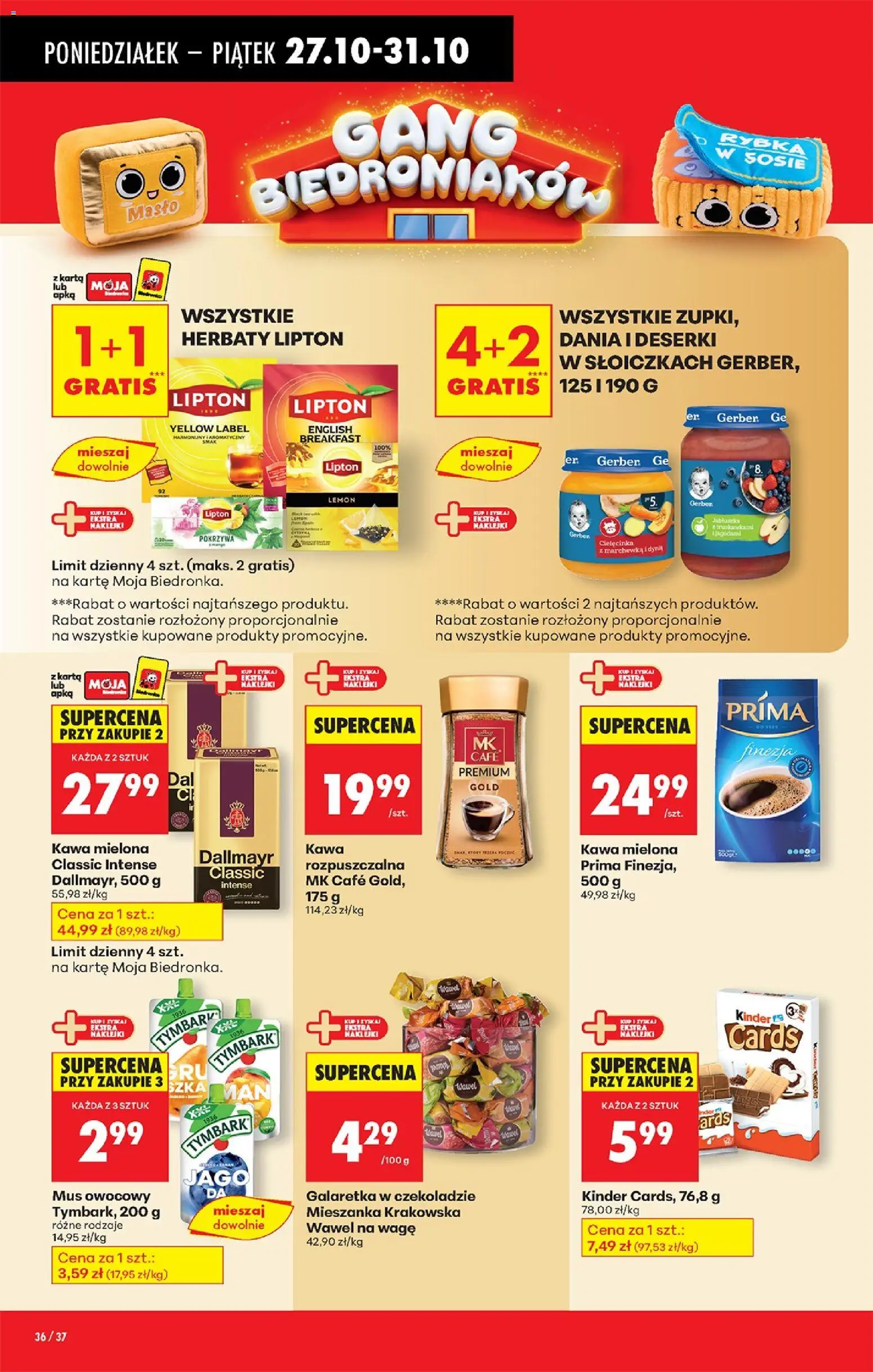 Biedronka gazetka od 27.10.2025 | Strona: 46 | Produkty: Karta, Dynia, Galaretka, Masło