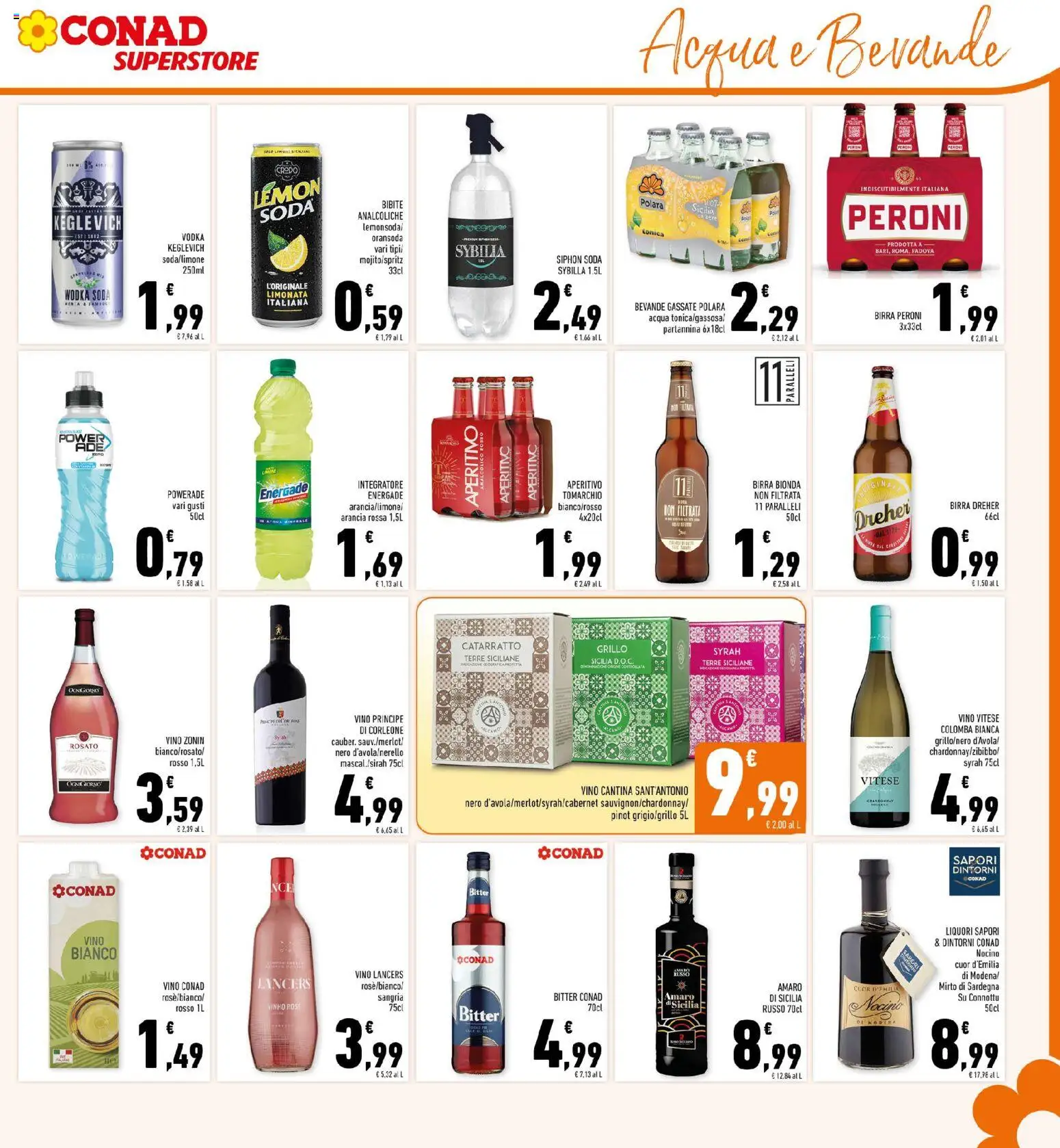 Volantino Conad del 02.01.2026 | Pagina: 19 | Prodotti: Acqua, Bibite, Liquore, Aperitivo