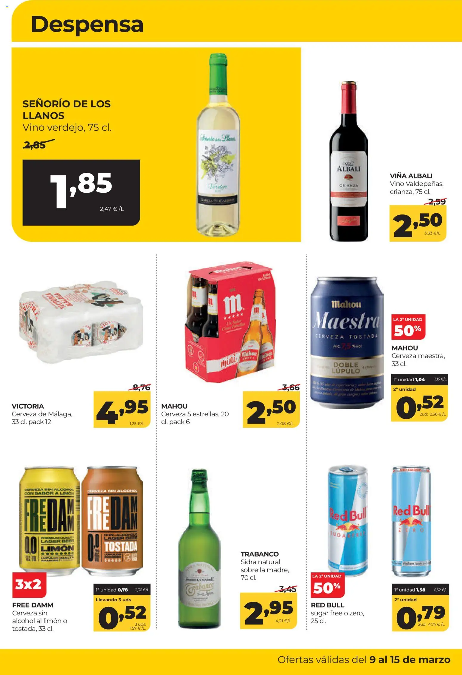 Alimerka folleto Castilla y León │ válido desde el 09.03.2026 | Página: 14 | Productos: Cerveza sin alcohol, Vino, Cerveza