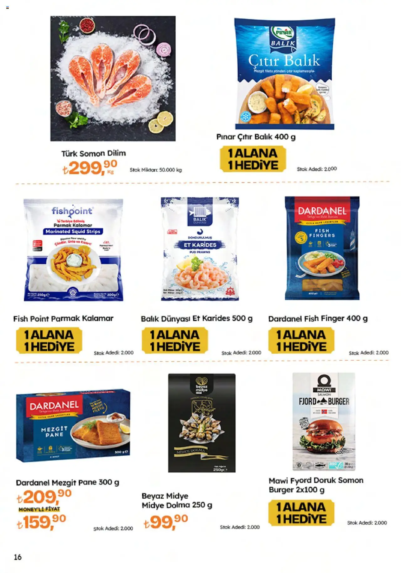 Migros Katalog - Migroskop - 25.09.2025 tarihinden itibaren geçerlidir | Sayfa: 16 | Ürünler: Midye, Mezgit, Balık, Somon