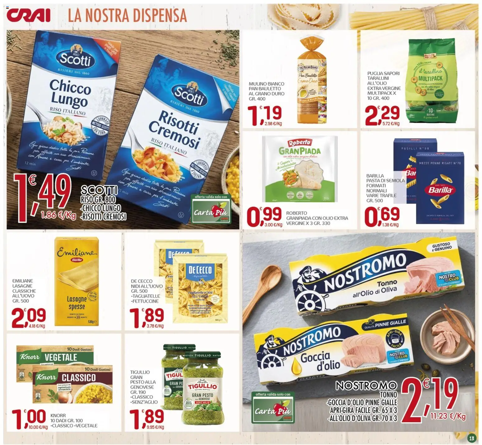 Volantino CRAI del 26.03.2026 | Pagina: 13 | Prodotti: Olio, Pasta, Tonno, Fusilli