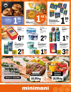 Minimani tarjoukset – voimassa 10.09.2025 alkaen | Sivu: 3 | Tuotteet: Mozzarella, Juusto, Jogurtti, Kala