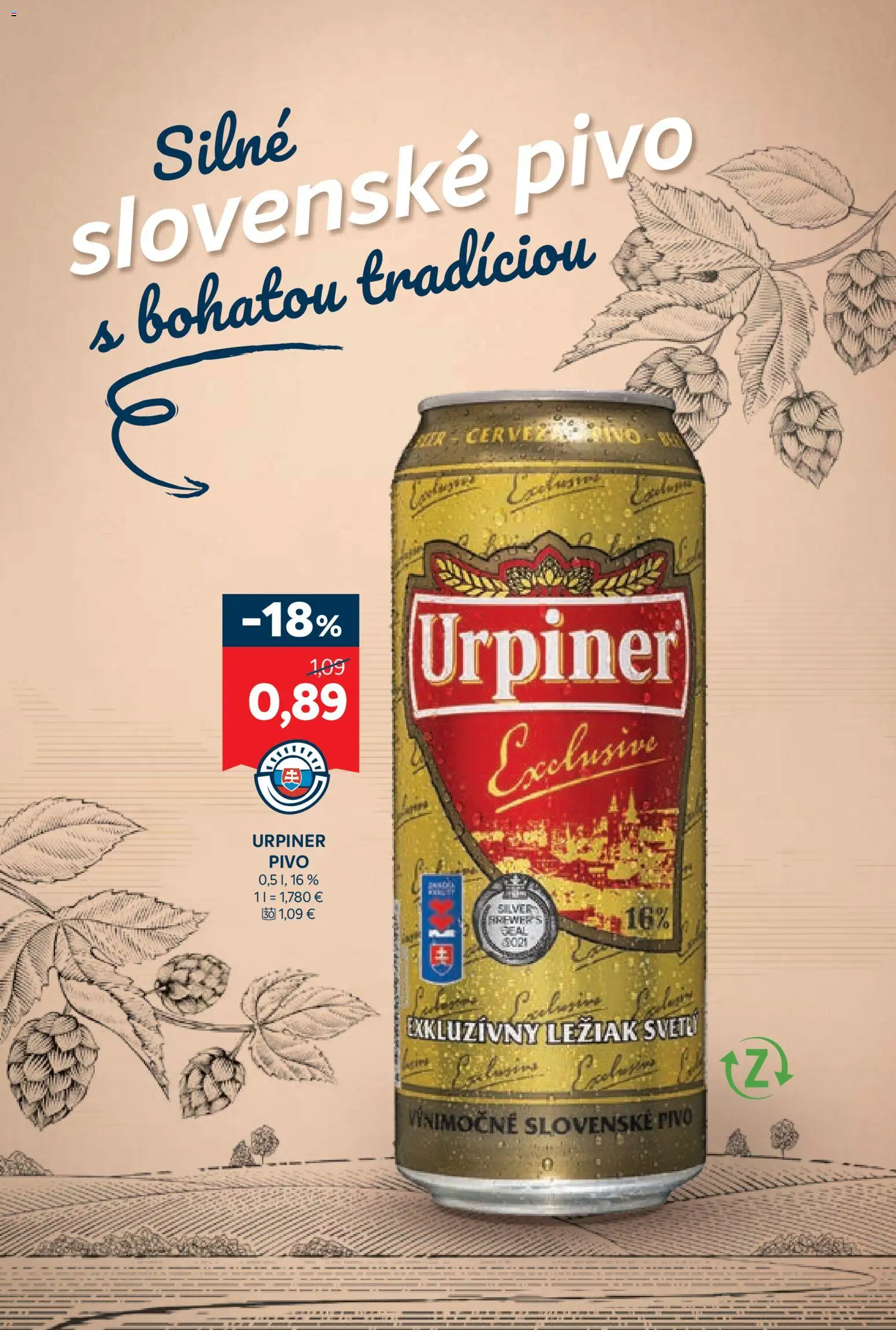 Nové Kraj akcie – leták je platný od 23.10.2025 | Strana: 10 | Produkty: Pivo, Urpiner