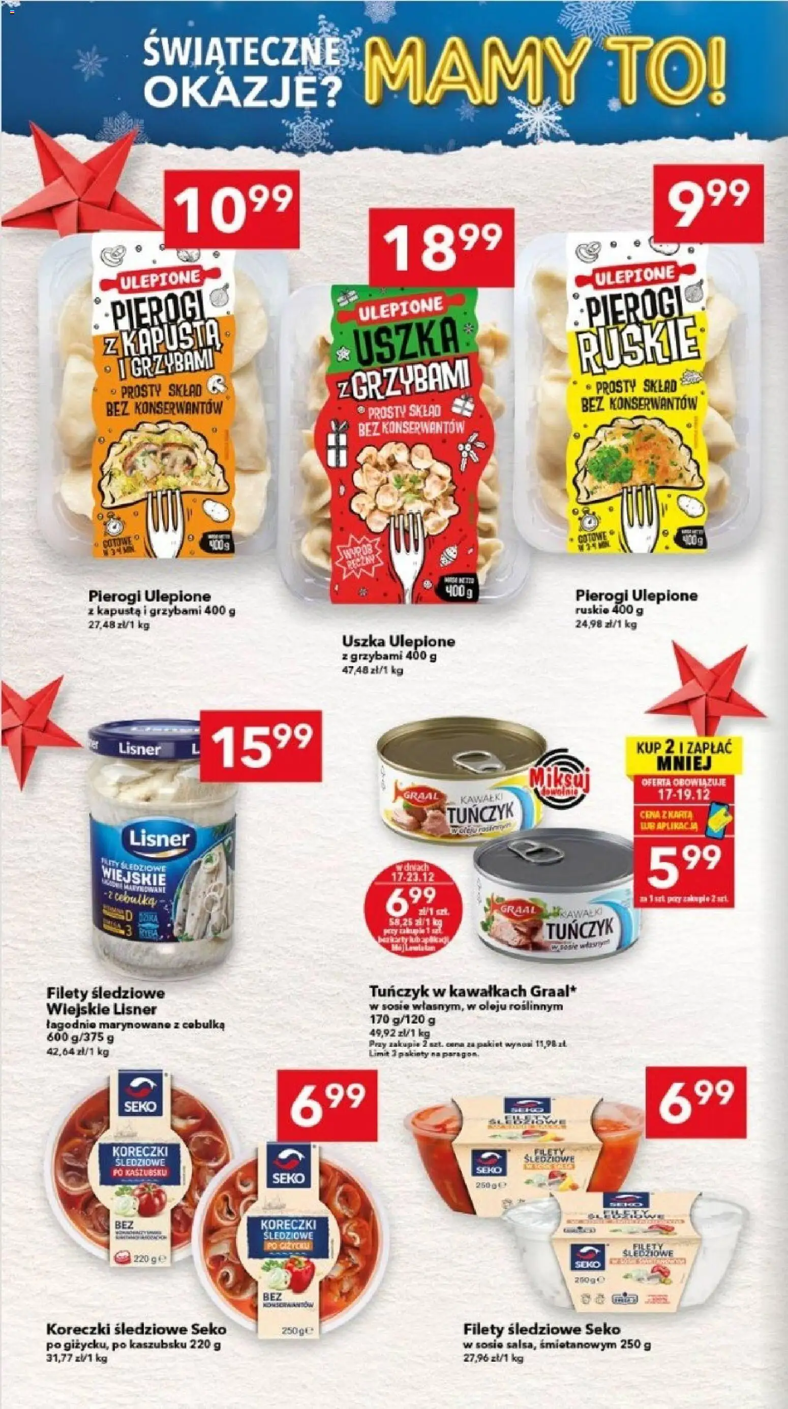 Lewiatan gazetka - Lublin od 17.12.2025 | Strona: 9 | Produkty: Kapusta, Pierogi, Tuńczyk