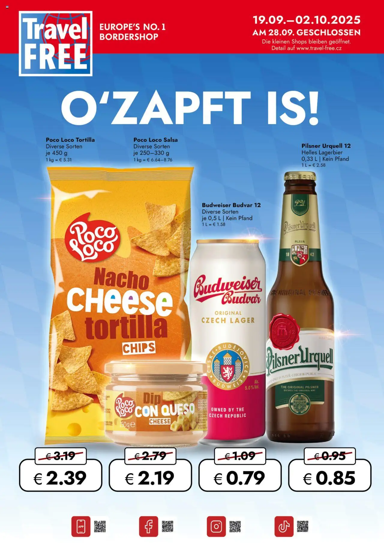 Travel FREE Flugblatt gültig ab 19.09.2025 | Seite: 1 | Produkte: Chips