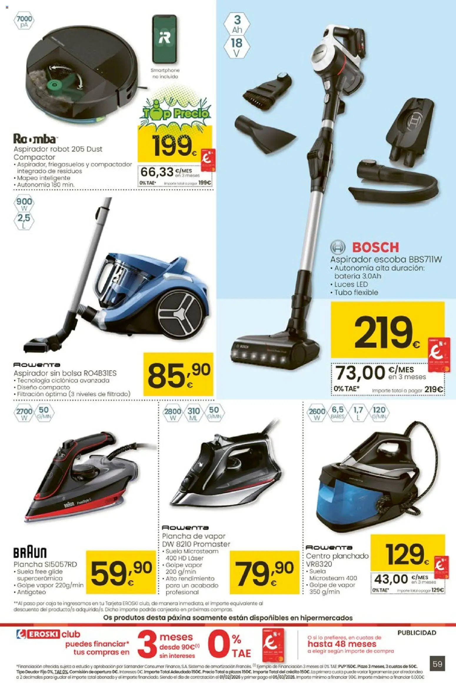 Eroski - Entroido do aforro │ válido desde el 29.01.2026 | Página: 59 | Productos: Smartphone, Bolsa, Robot, Batería