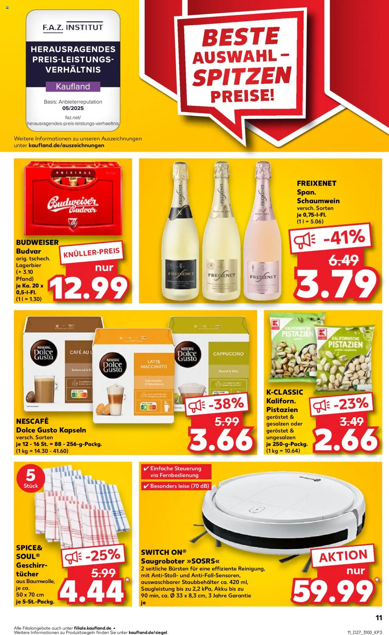 Kaufland prospekt Leipzig	 - gültig ab dem 03.07.2025 | Seite: 11 | Produkte: Freixenet, Dolce Gusto kapseln, Budweiser, Dolce gusto