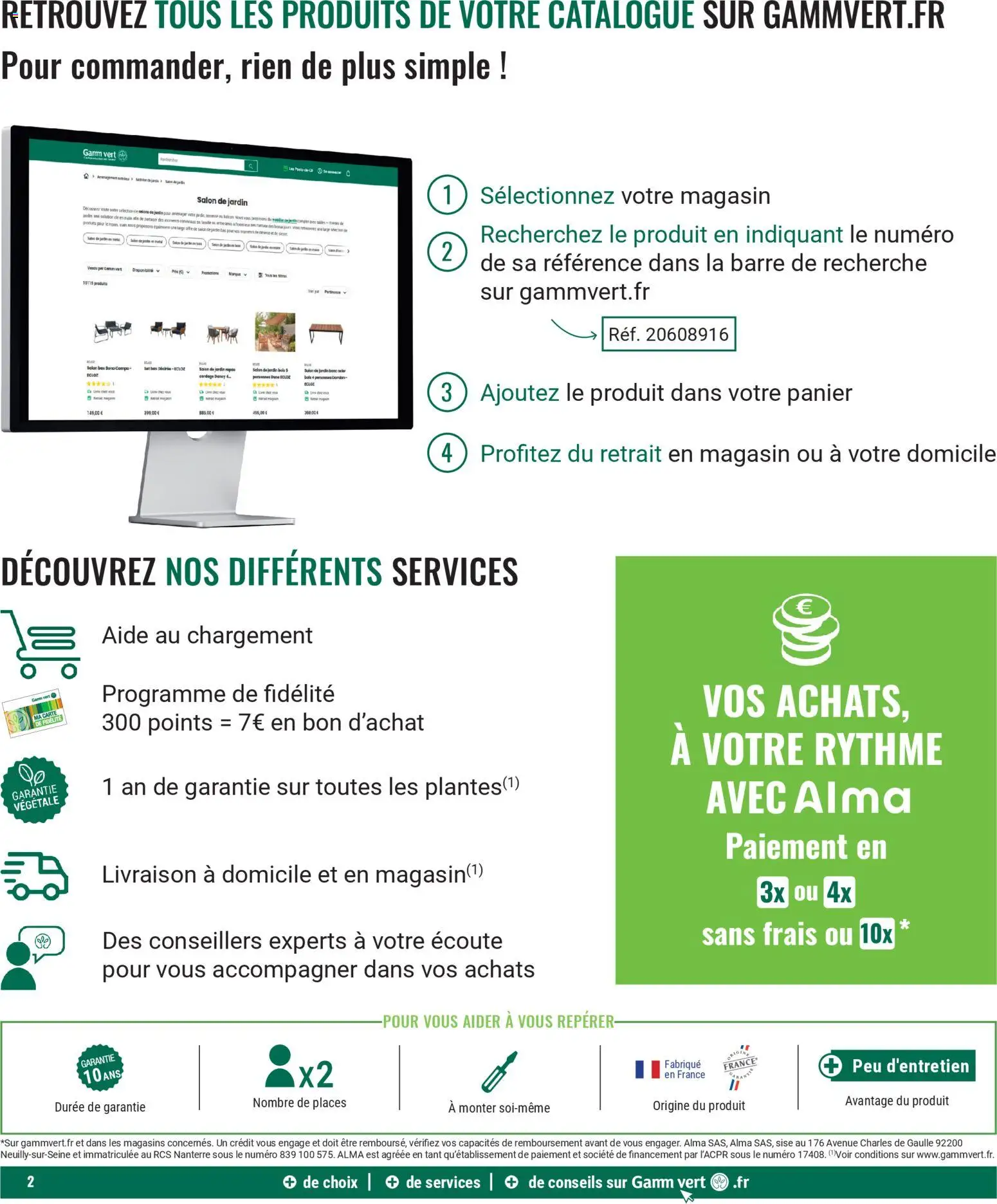 {H1} | Page: 2 | Produits: Salon de jardin, Panier