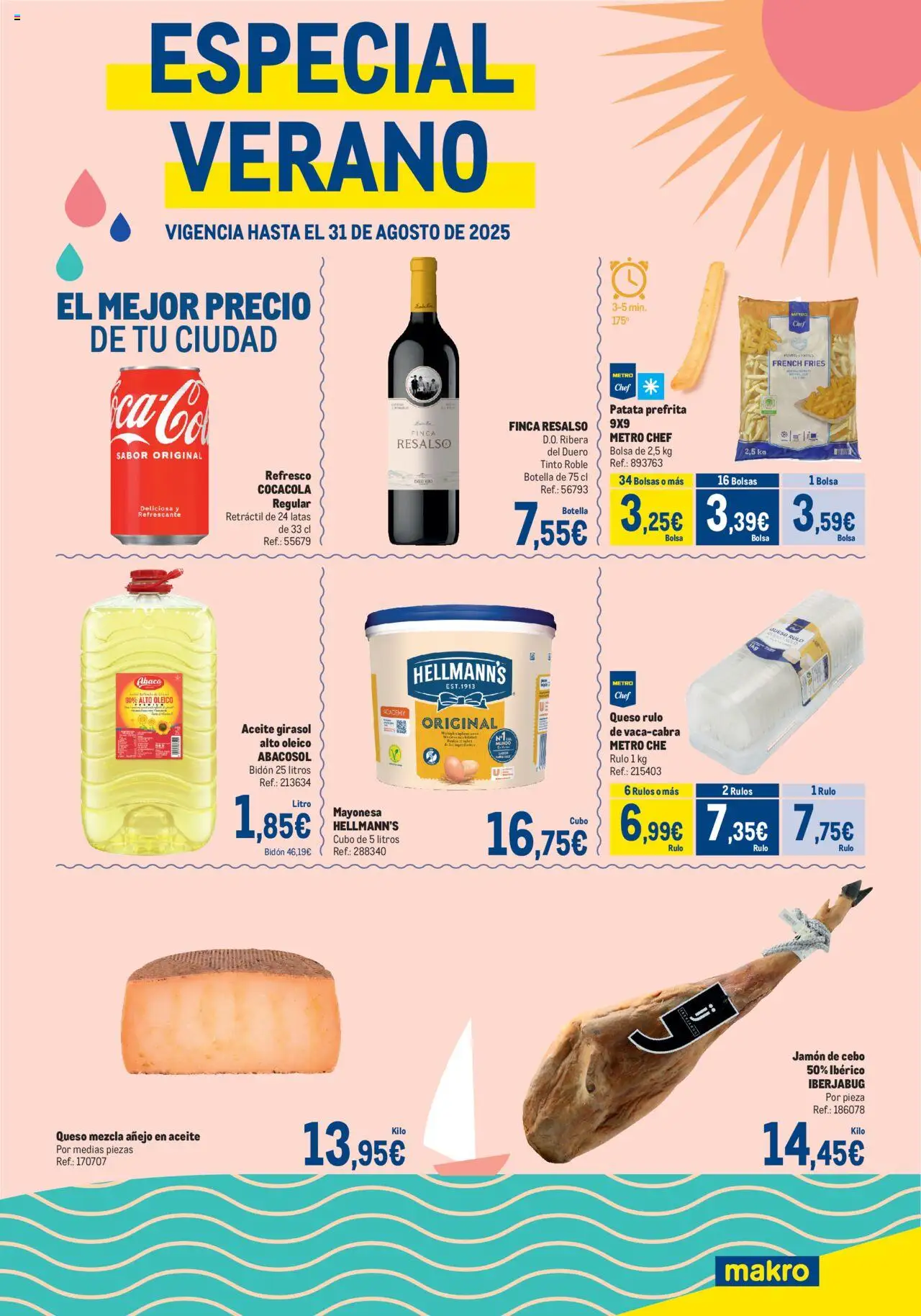 Makro - Verano Sur II │ válido desde el 07.08.2025 | Página: 1 | Productos: Medias, Queso, Aceite, Jamón