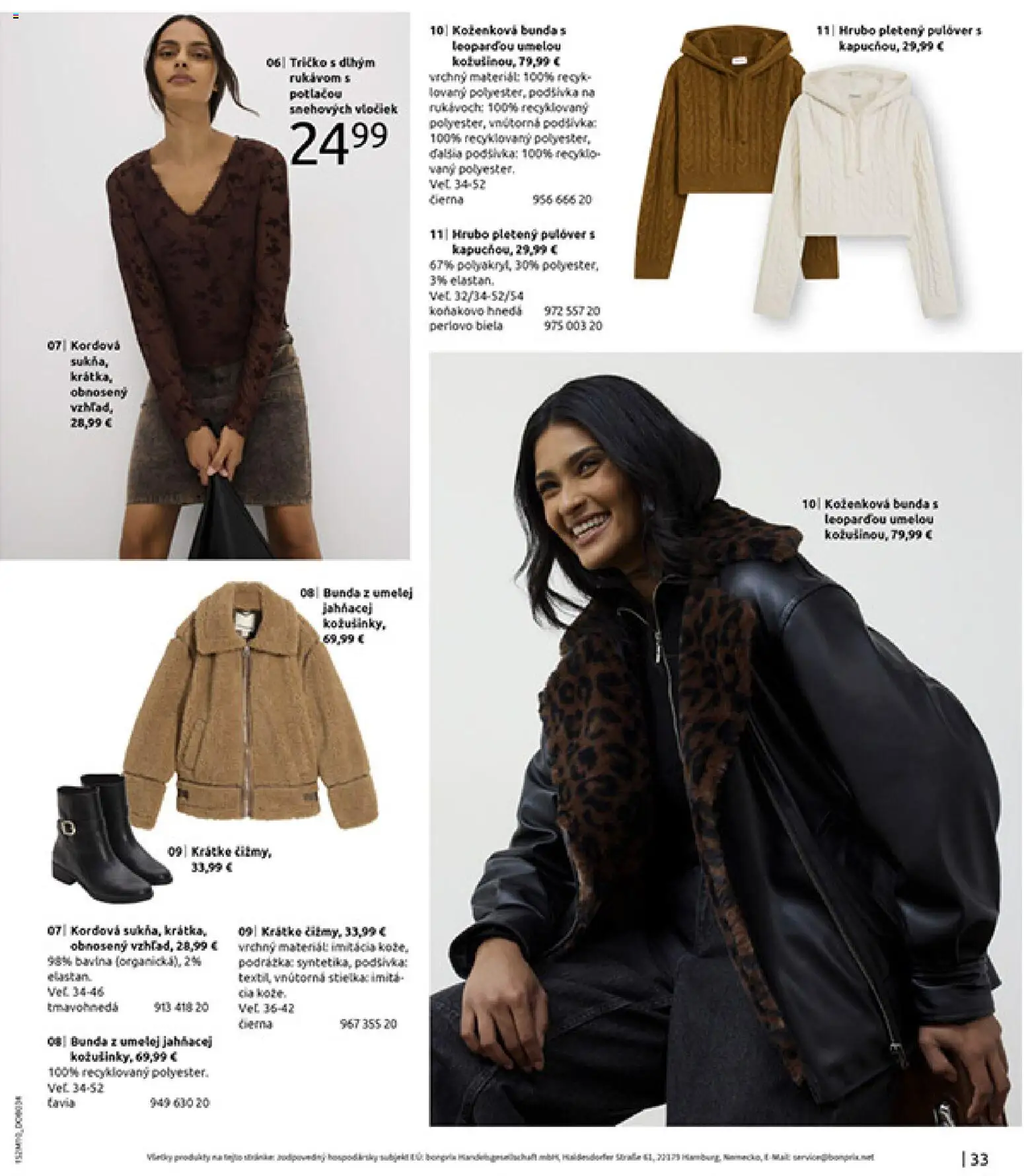 Nové Bonprix akcie – leták je platný od 24.11.2025 | Strana: 35 | Produkty: Tričko, Bunda