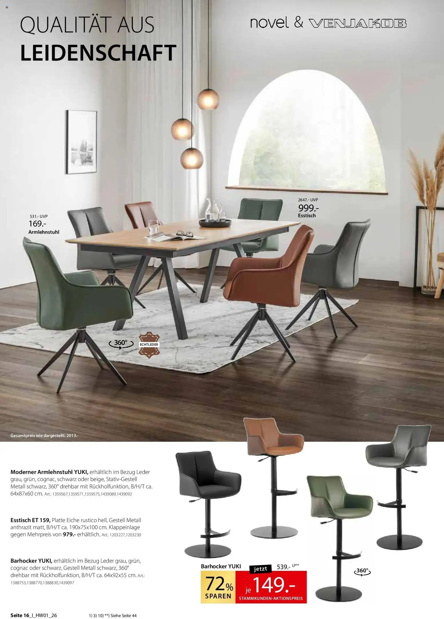 Zurbrüggen Ihr Einrichtungshaus der Extraklasse – gültig ab 27.03.2026 | Seite: 16 | Produkte: Esstisch, Barhocker