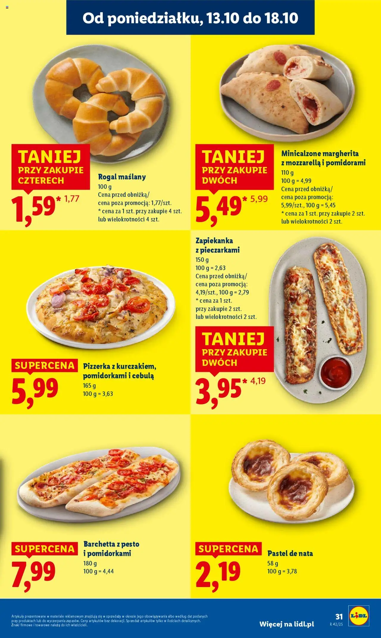 Lidl Gazetka od 13.10.2025 | Strona: 31 | Produkty: Zapiekanka, Pesto, Mozzarella