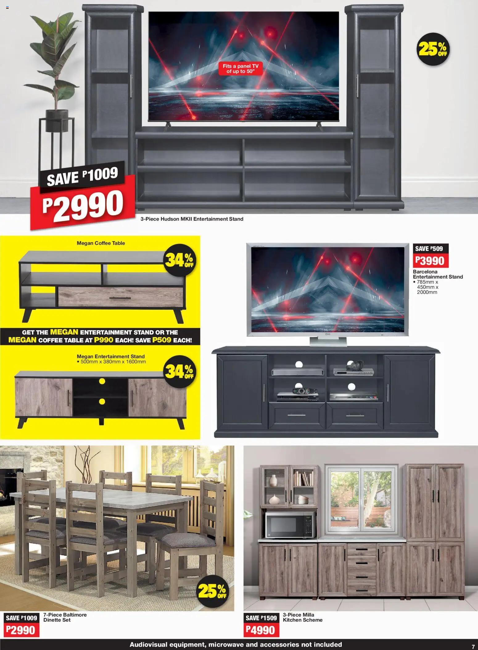 New OK Furniture catalogue – valid from 24.11.2025 | Page: 7 | Products: TV, Coffee table, Table, Dinette set