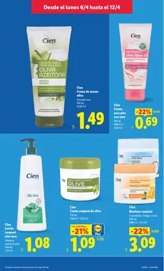 Vista previa Lidl folleto válido desde el 06.04.2026 | Página: 25 | Productos: Loción corporal, Manteca corporal, Crema, Aceite de oliva