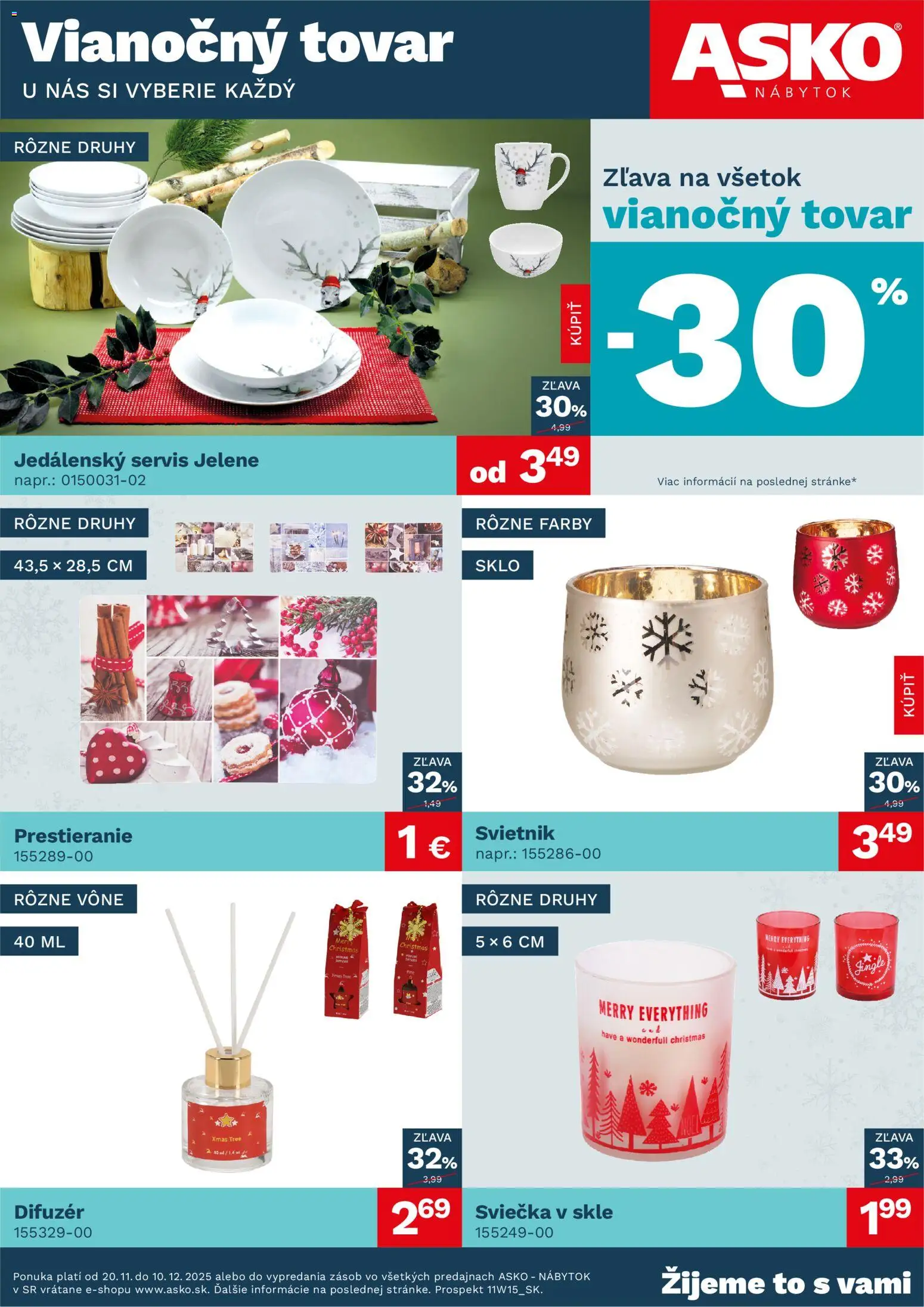 Nové ASKO nábytok akcie – leták je platný od 20.11.2025 | Strana: 1