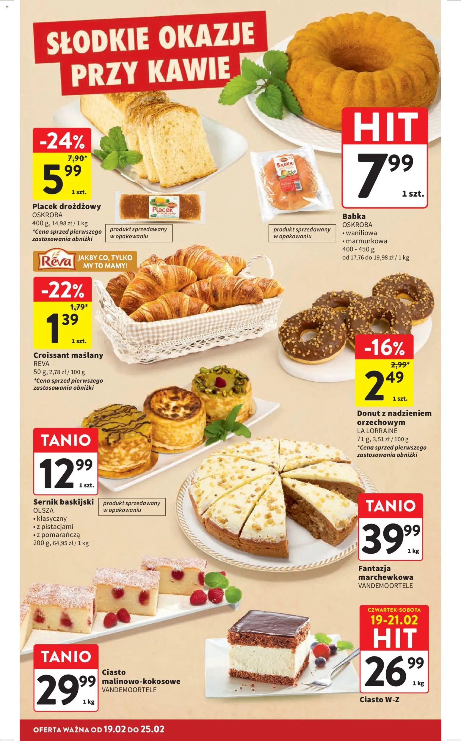 Intermarche Gazetka od 19.02.2026 | Strona: 28 | Produkty: Ciasto, Donut, Babka