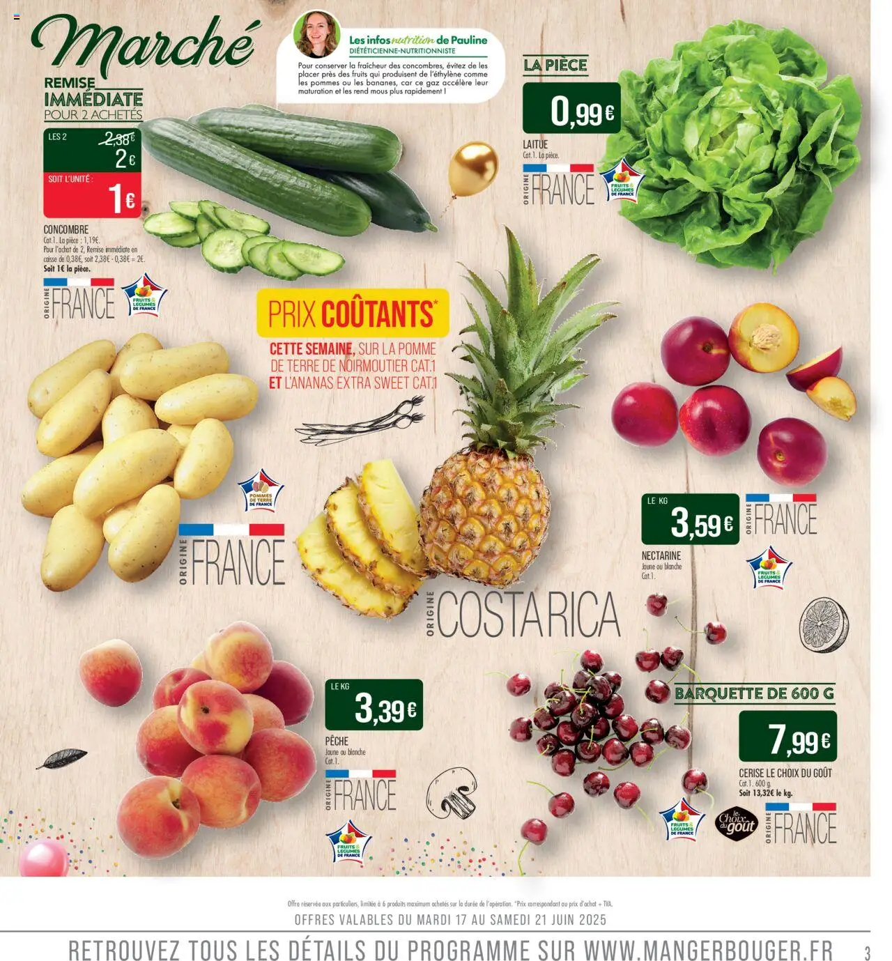  | Page: 3 | Produits: Concombre, Pêche, Pomme de terre, Pommes