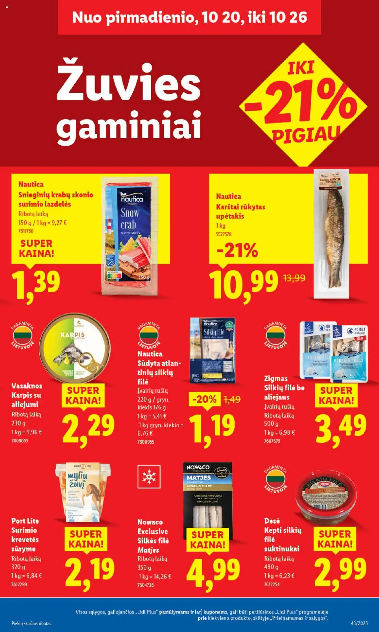 LIDL akcijos nuo 20.10.2025 | Puslapis: 37 | Prekių: Silkių filė