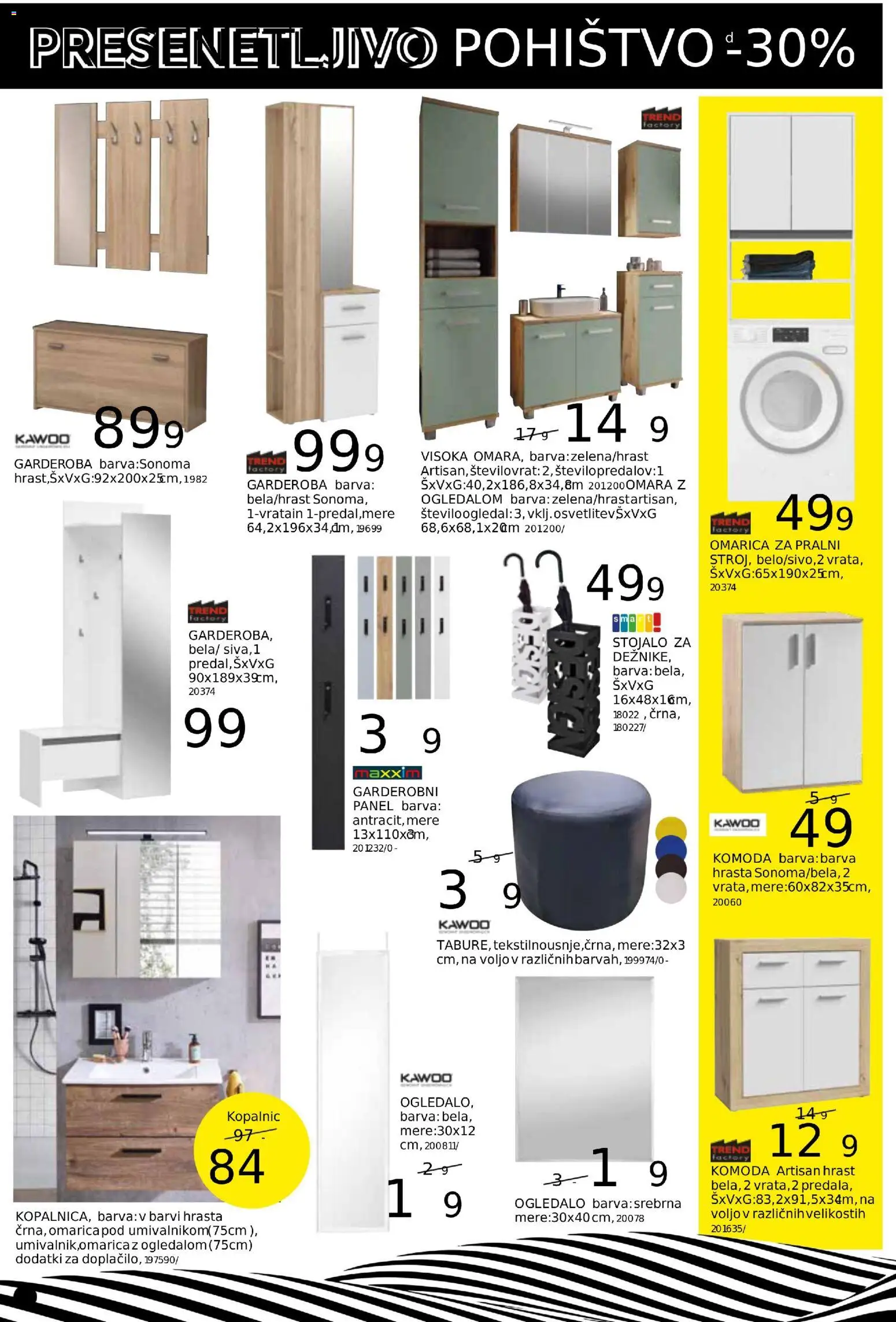 Novi Dipo katalog ponudbe – veljaven od 05.11.2025 | Stran: 6 | Izdelki: Pohištvo, Komoda, Ogledalo, Barva