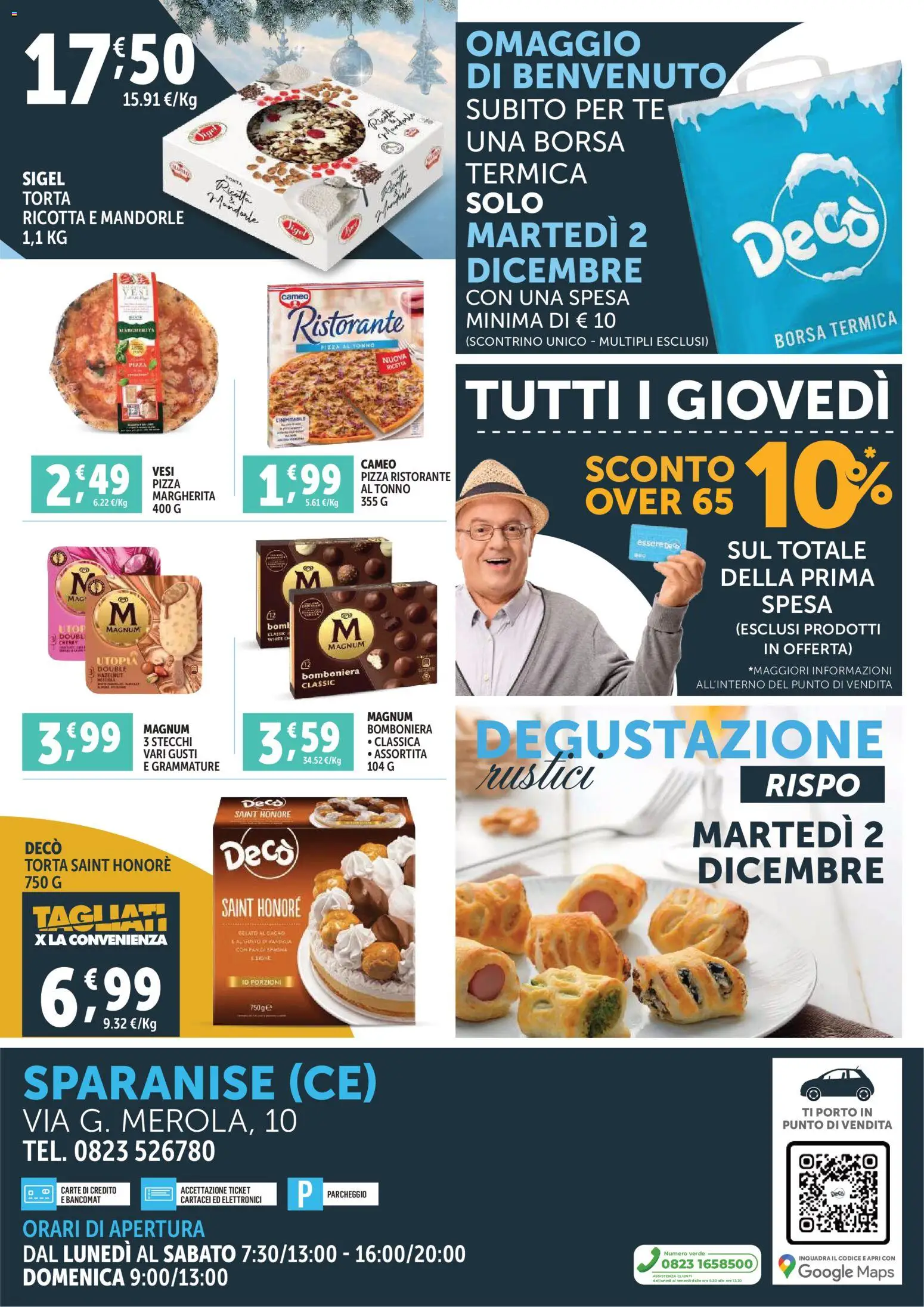 Volantino Decò del 02.12.2025 | Pagina: 8 | Prodotti: Pizza, Mandorle, Ricotta, Borsa
