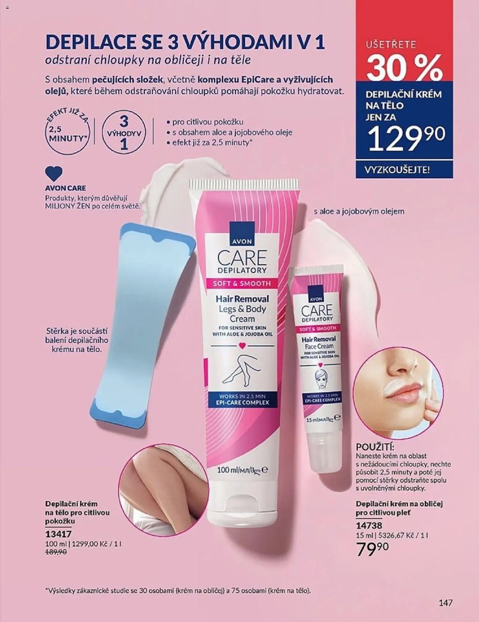 Avon katalog 3/2026 od 01.03.2026 | Strana: 147 | Produkty: Depilační krém, Oleje, Krém, Body