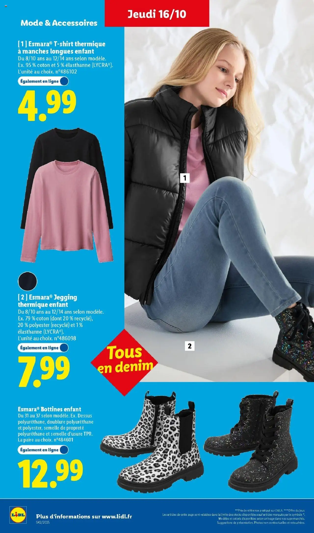 {H1} | Page: 42 | Produits: Coton, Bottines, T-shirt