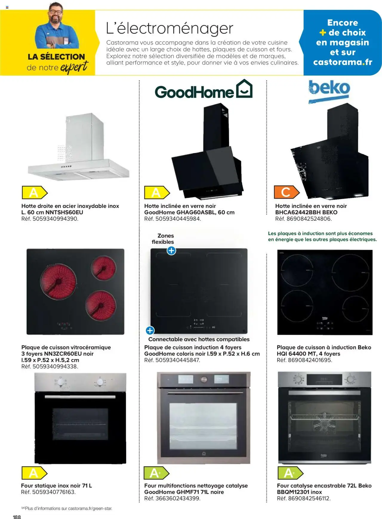 {H1} | Page: 188 | Produits: Four, Plaque de cuisson