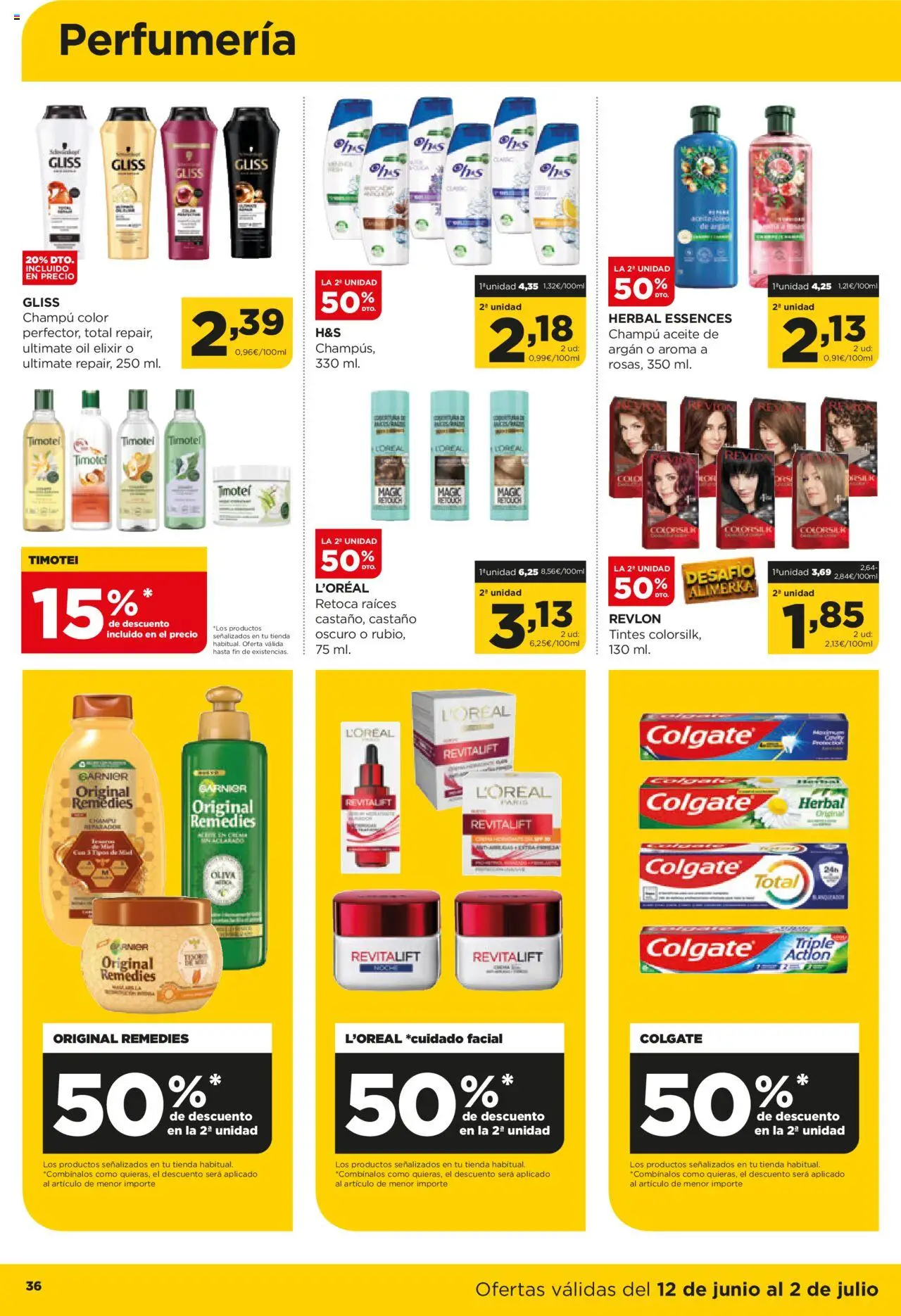 Alimerka folleto Asturias │ válido desde el 12.06.2025 | Página: 40 | Productos: Champú, Aceite, Aceite de argán