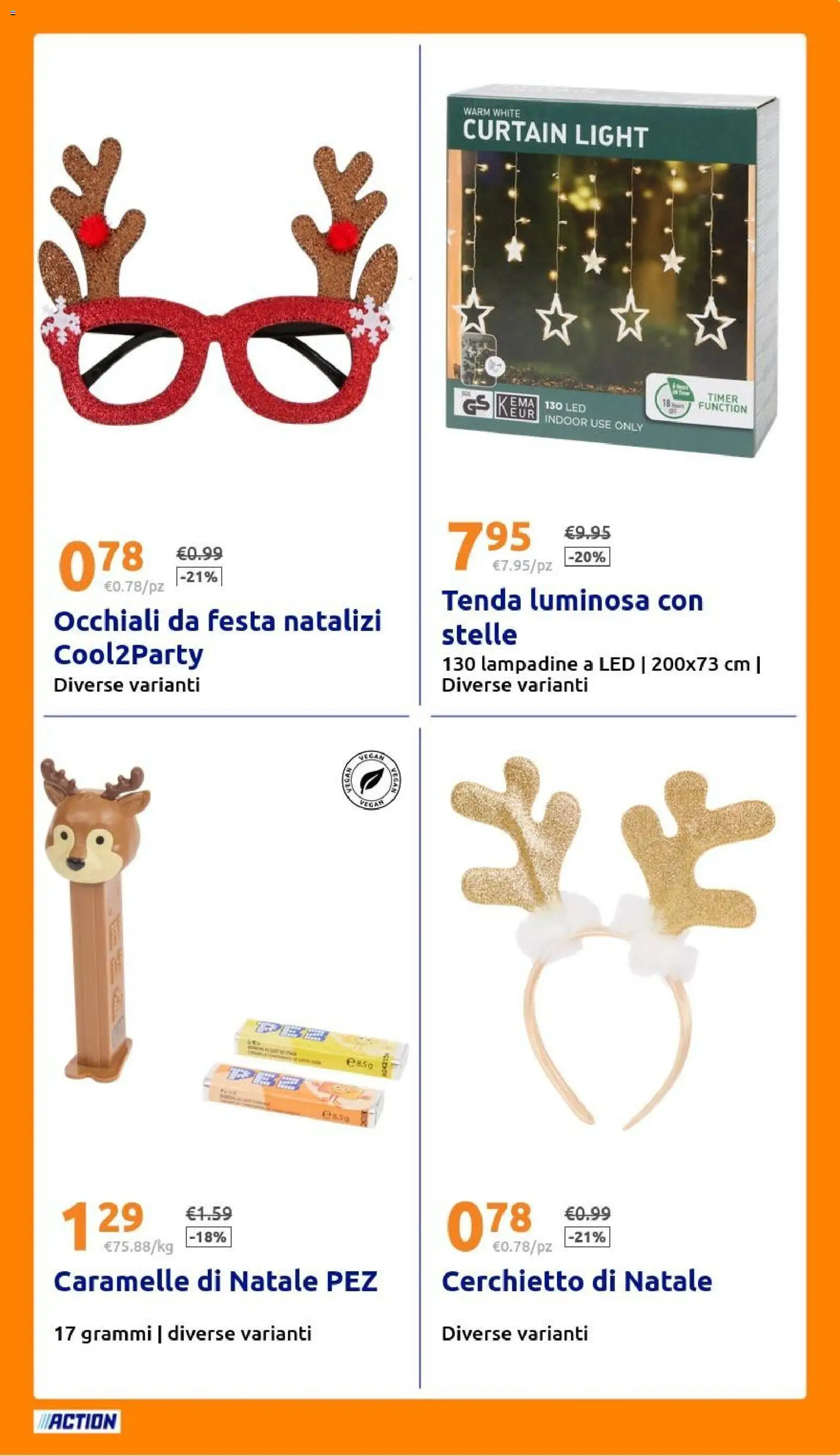 Volantino Action del 10.12.2025 | Pagina: 27 | Prodotti: Caramelle, Tenda, Occhiali