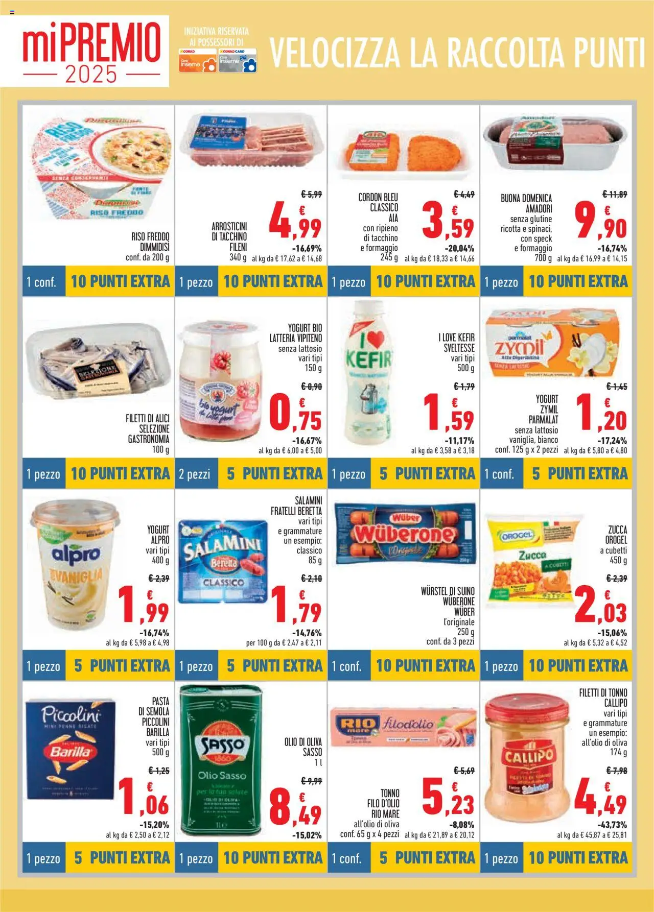 Volantino Conad del 11.09.2025 | Pagina: 4 | Prodotti: Tacchino, Formaggio, Wurstel, Zucca