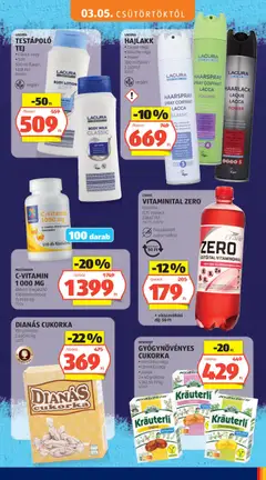 MULTINORM C-VITAMIN 1000 MG, étrend-kiegészítő, 100 darab/doboz - amely érvényes a következő dátumtól: 05.03.2026 | Oldal: 31 | Termékek: Body, Tej, Cukorka, Cukor