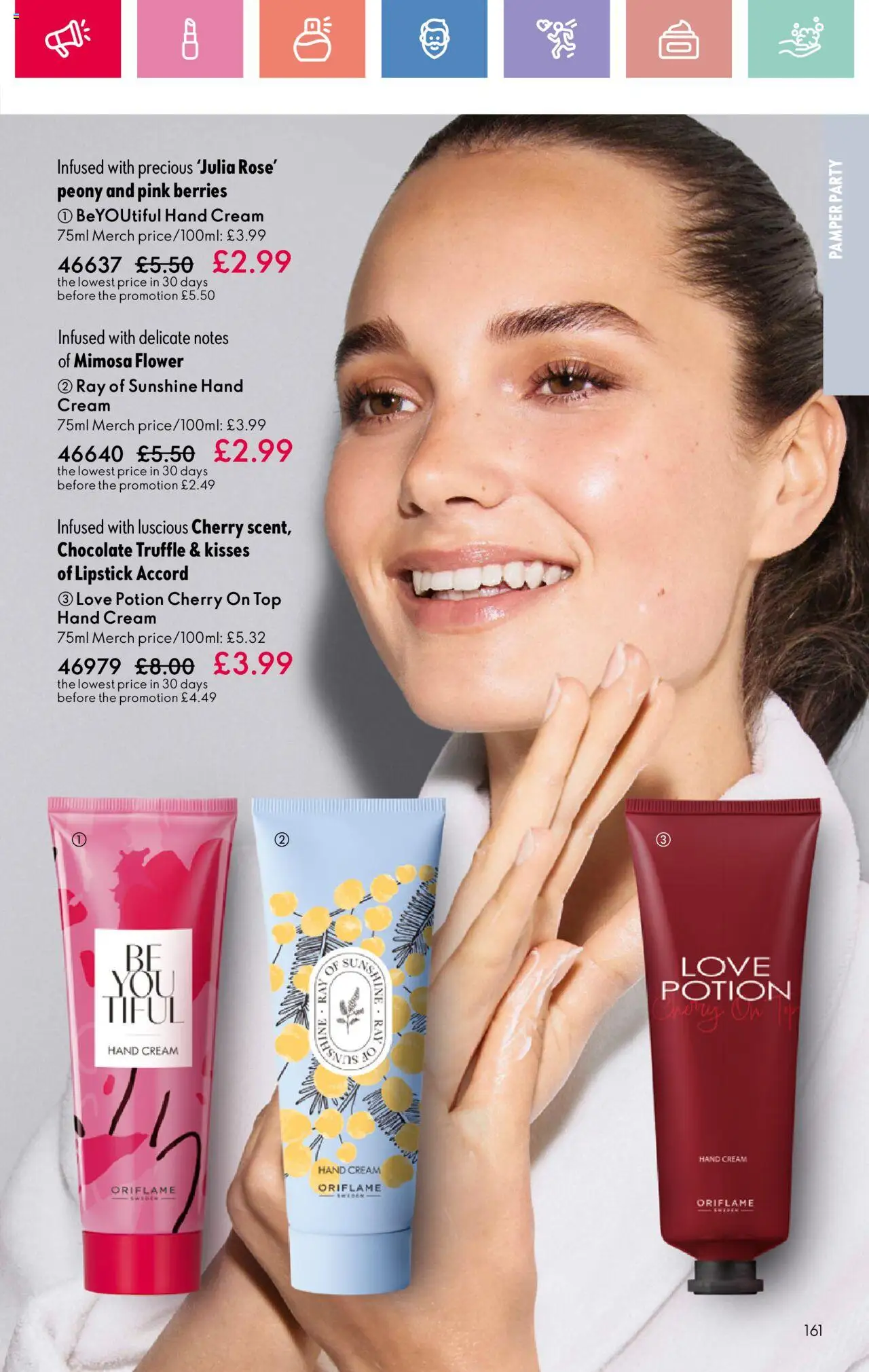  | Page: 161 | Products: Lipstick, Hand cream, Chocolate, Cream
