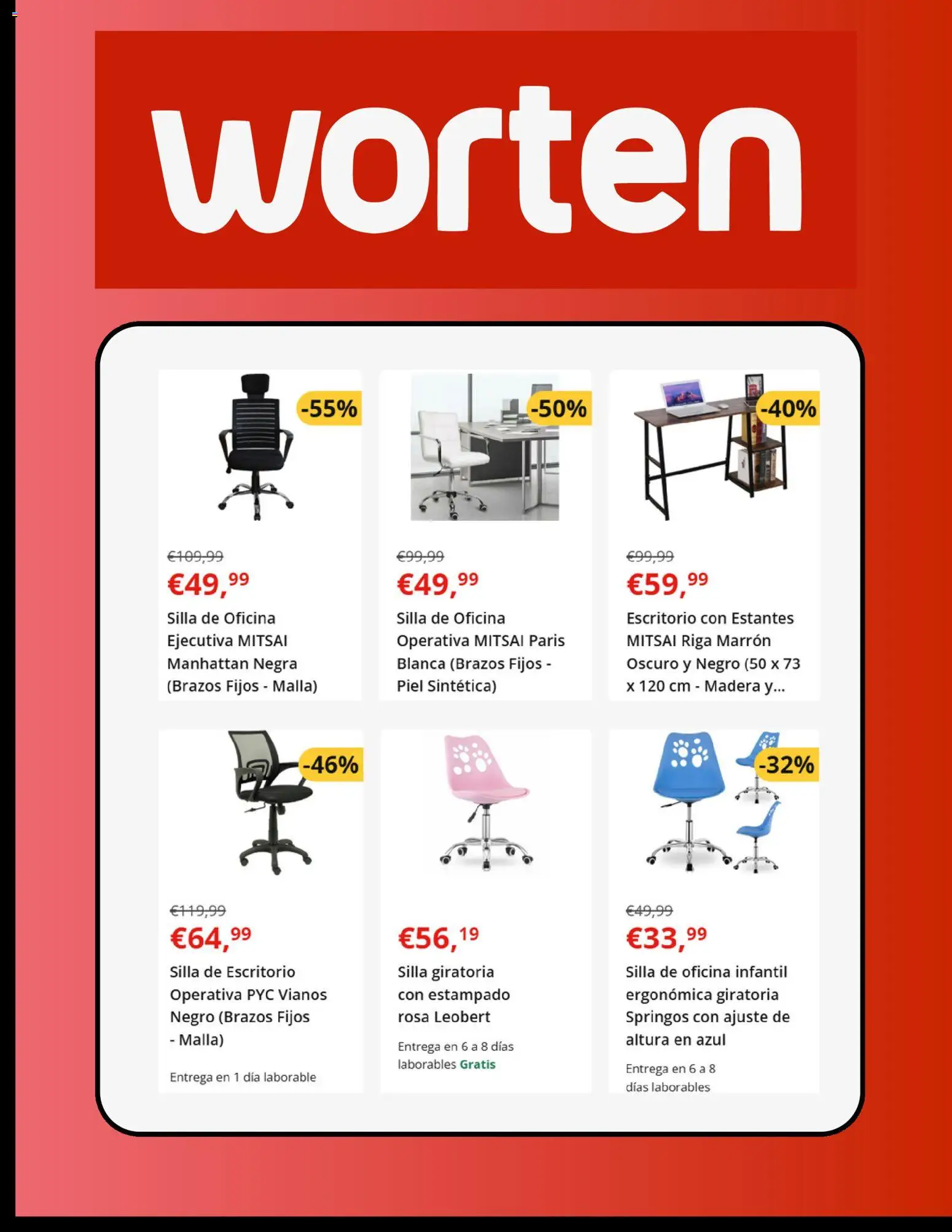 Worten folleto │ válido desde el 09.12.2025 | Página: 2 | Productos: Silla giratoria, Silla de escritorio, Silla