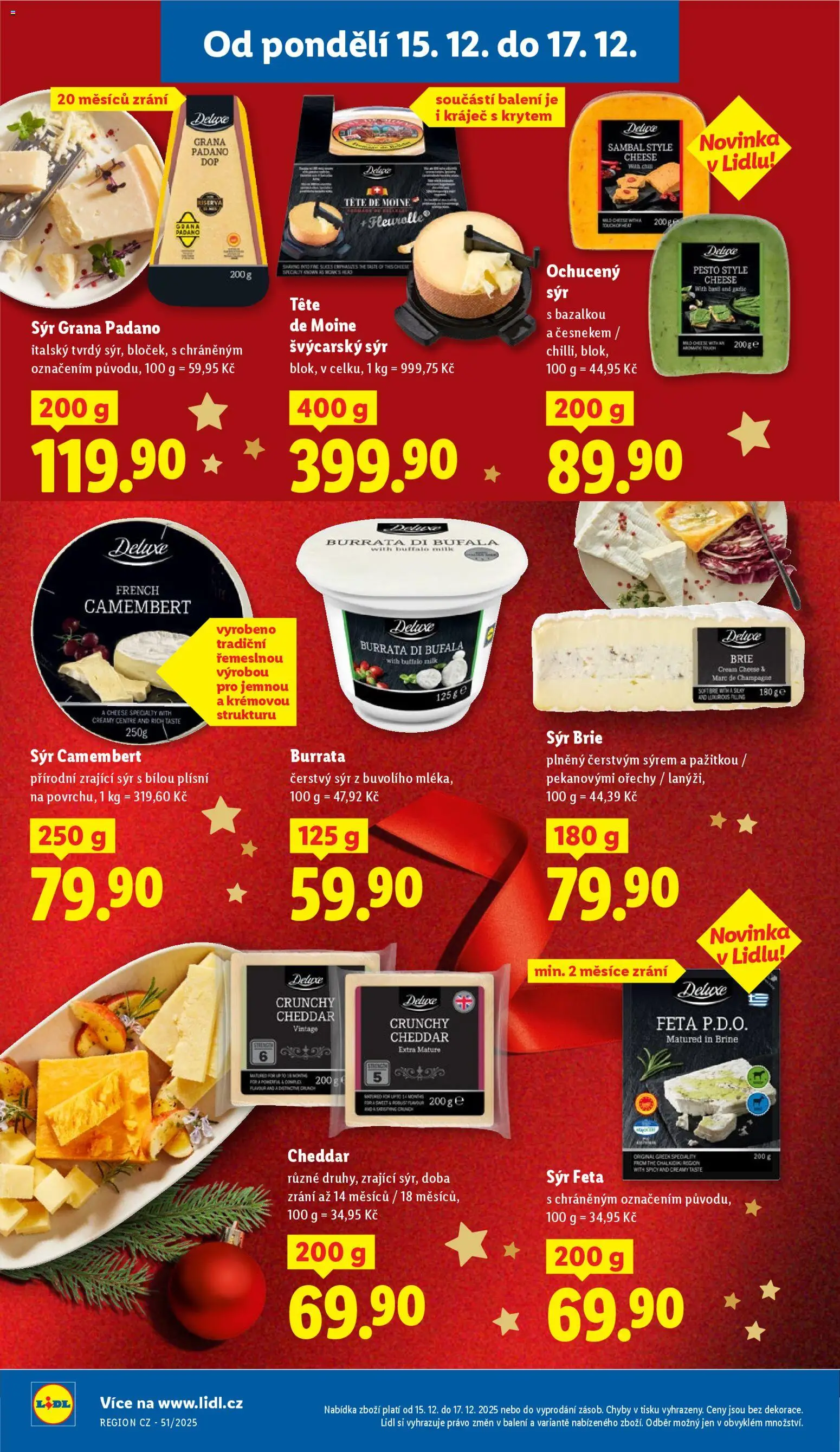 Lidl leták od 15.12.2025 | Strana: 18 | Produkty: Sýr, Champagne, Brie, Grana Padano