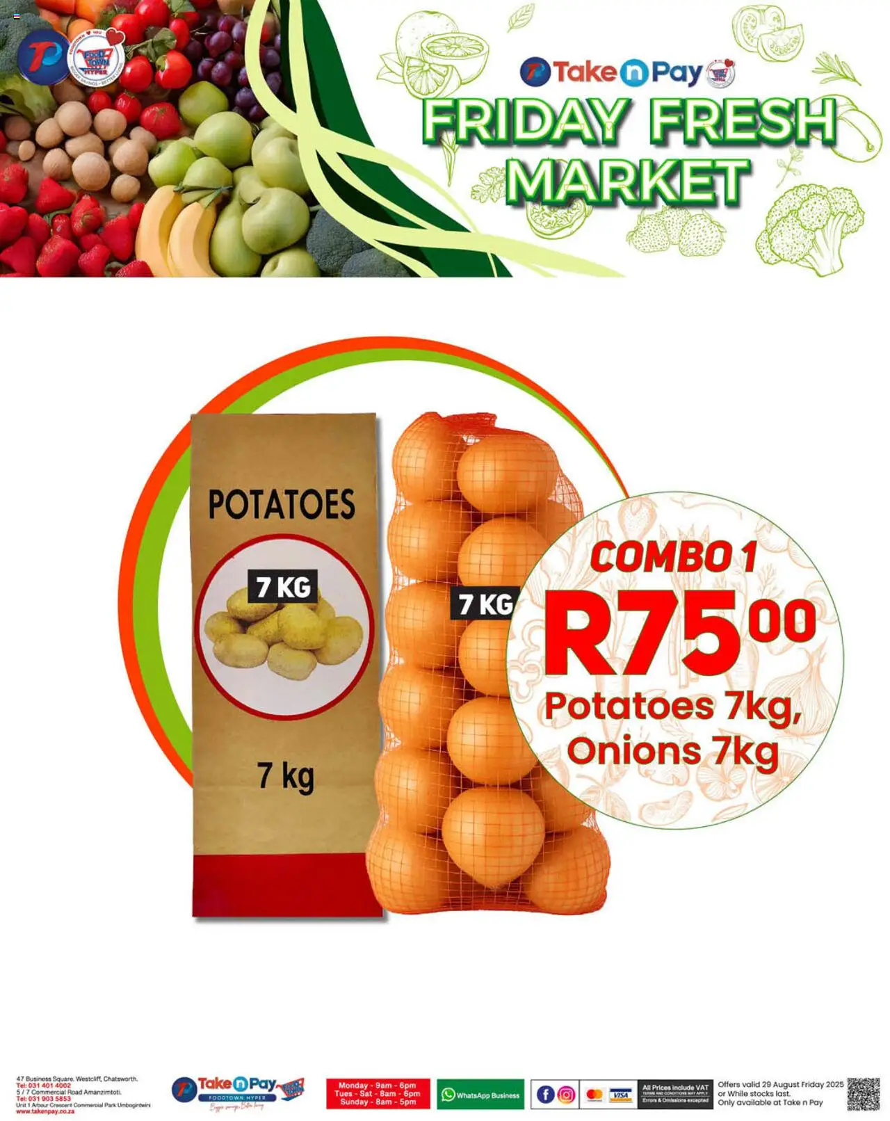 Take n Pay Friday Specials │ valid from 29.08.2025 | Page: 9 | Products: Potatoes, Onions
