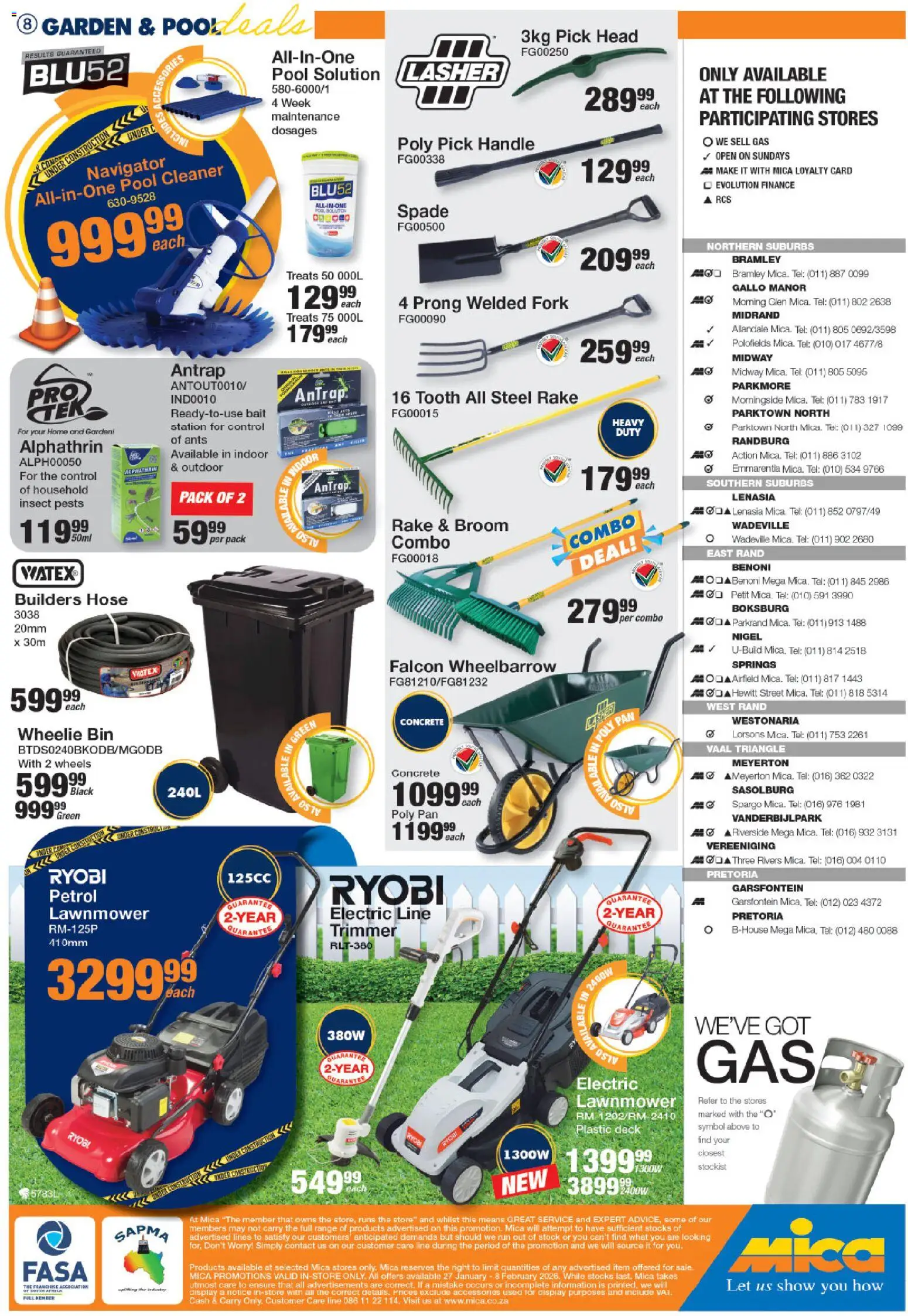 New MICA catalogue – valid from 27.01.2026 | Page: 9 | Products: Broom, Wheelbarrow, Spade, Stock