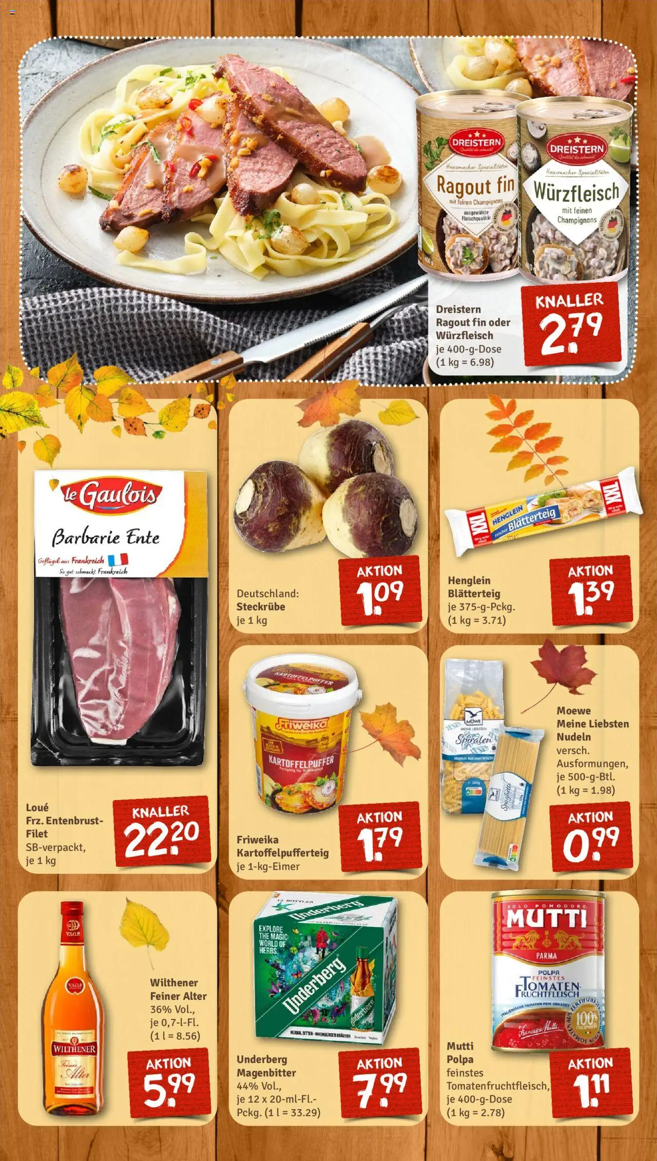 Nahkauf Prospekt – gültig ab 13.10.2025 | Seite: 9 | Produkte: Wilthener, Champignons, Nudeln, Underberg