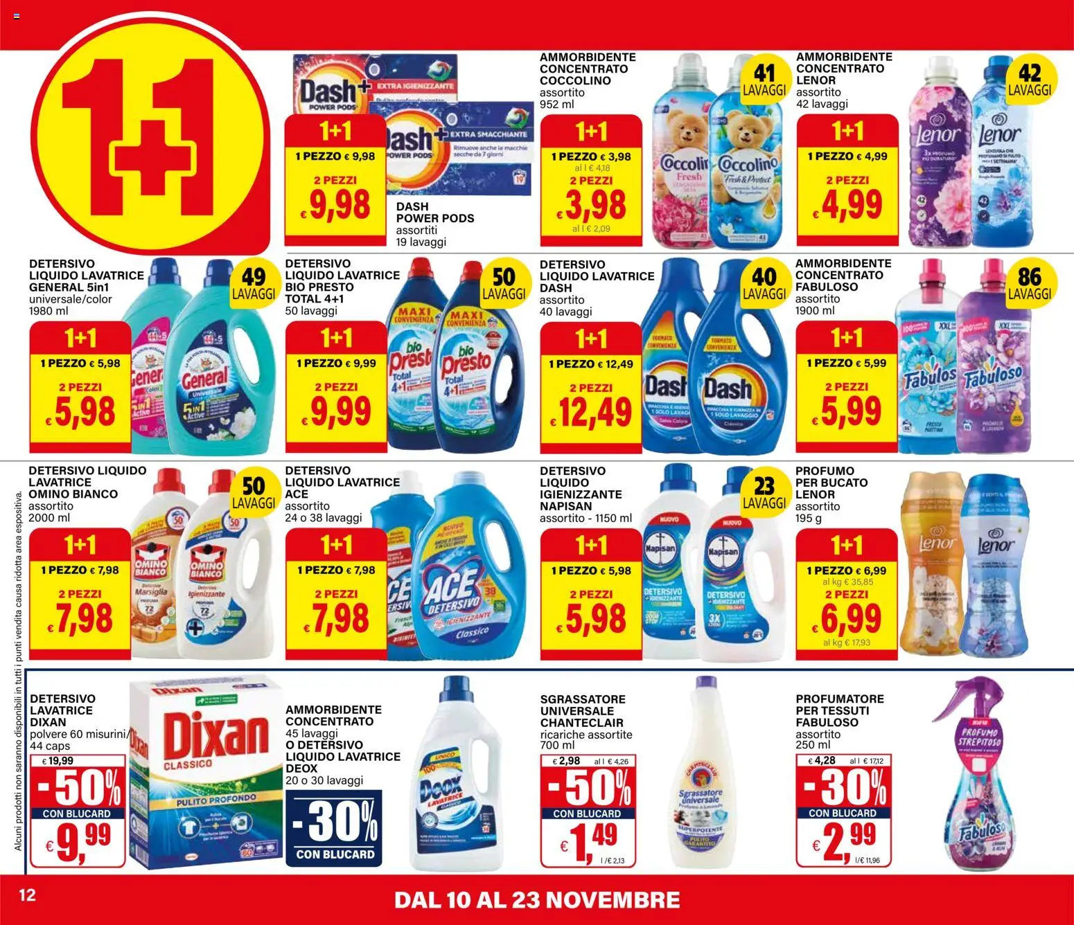 Volantino Il Gigante del 10.11.2025 | Pagina: 12 | Prodotti: Ammorbidente, Sgrassatore, Lavatrice, Profumo