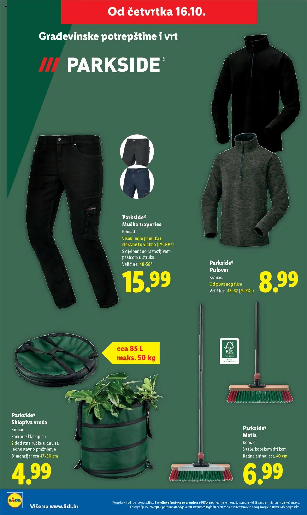 Lidl katalog | vrijedi od 13.10.2025 | Stranica: 54 | Proizvodi: Metla, Traperice, Parkside