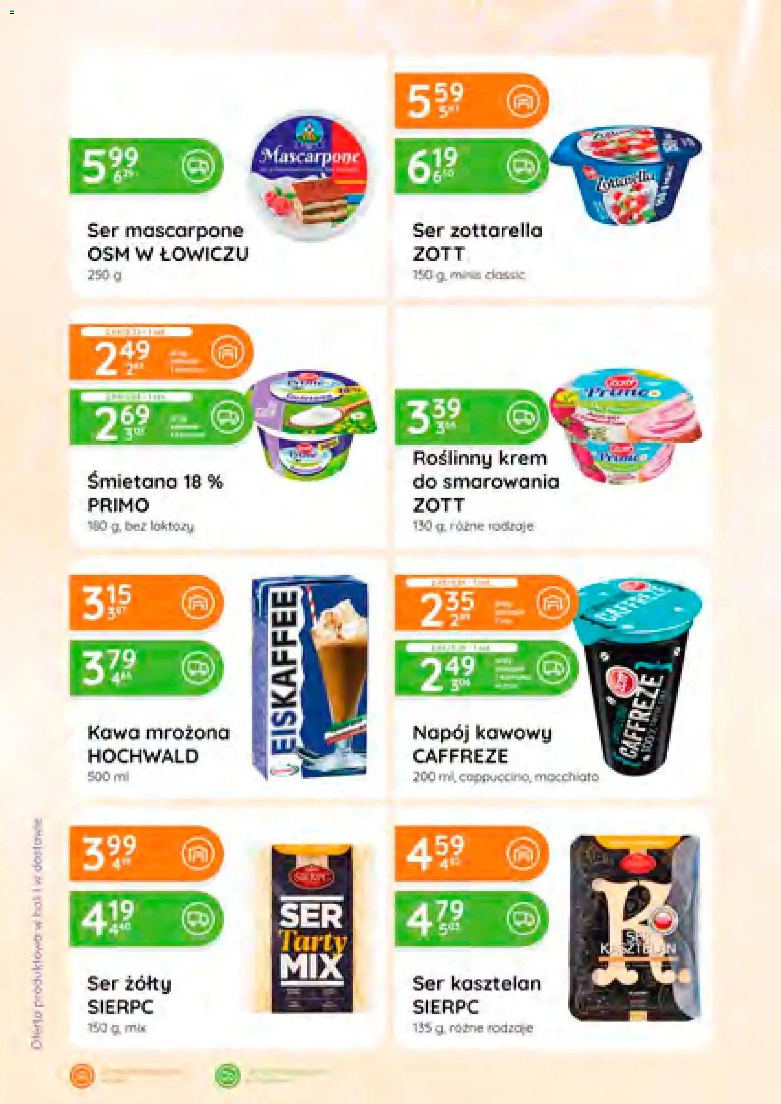 Eurocash Gazetka od 08.01.2026 | Strona: 6 | Produkty: Ser żółty, Bez laktozy, Ser mascarpone, Krem