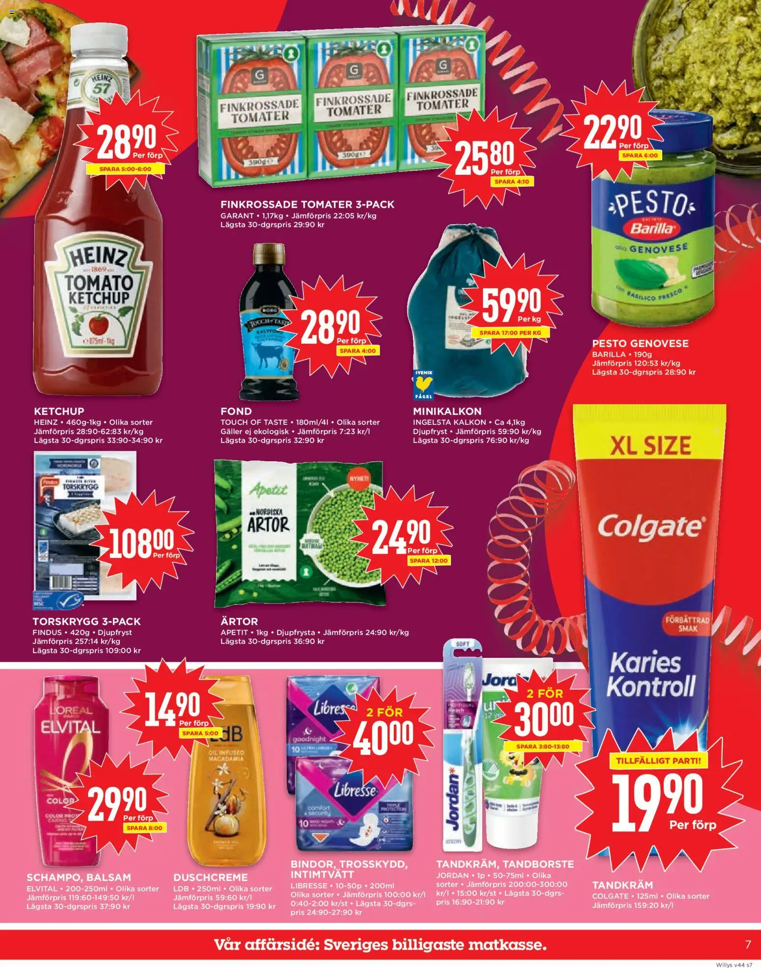 Willys reklamblad aktuell från 27.10.2025 | Sida: 7 | Produkter: Jord, Tandkräm, Tandborste, Tomater
