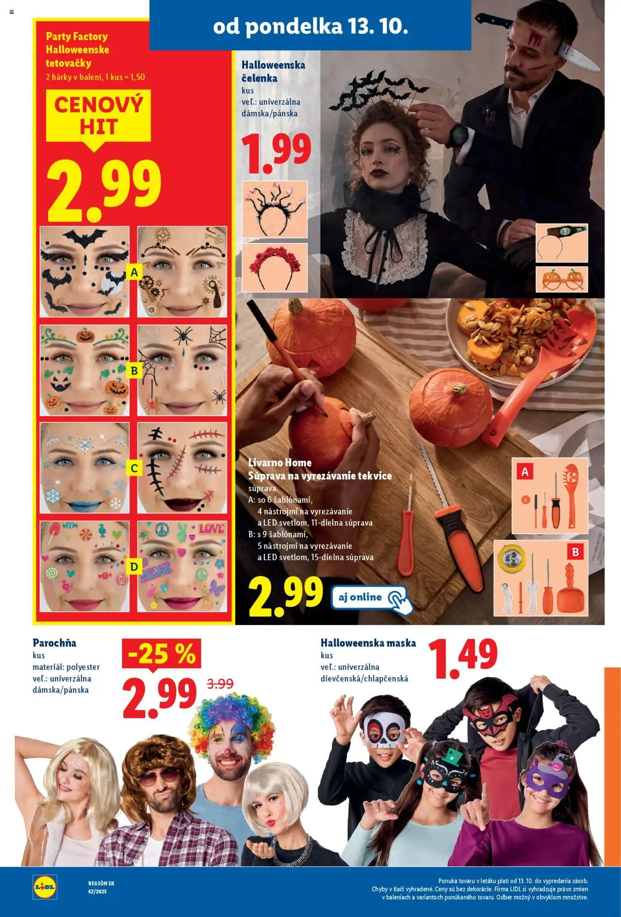Nové Lidl akcie – leták je platný od 13.10.2025 | Strana: 58 | Produkty: Led, Maska