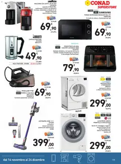 Anteprima del volantino FORNO MICROONDE MS20A3010AL/ET SAMSUNG, 5 livelli di cottura, illuminazione led valido a partire dal 14.11.2025 | Pagina: 11